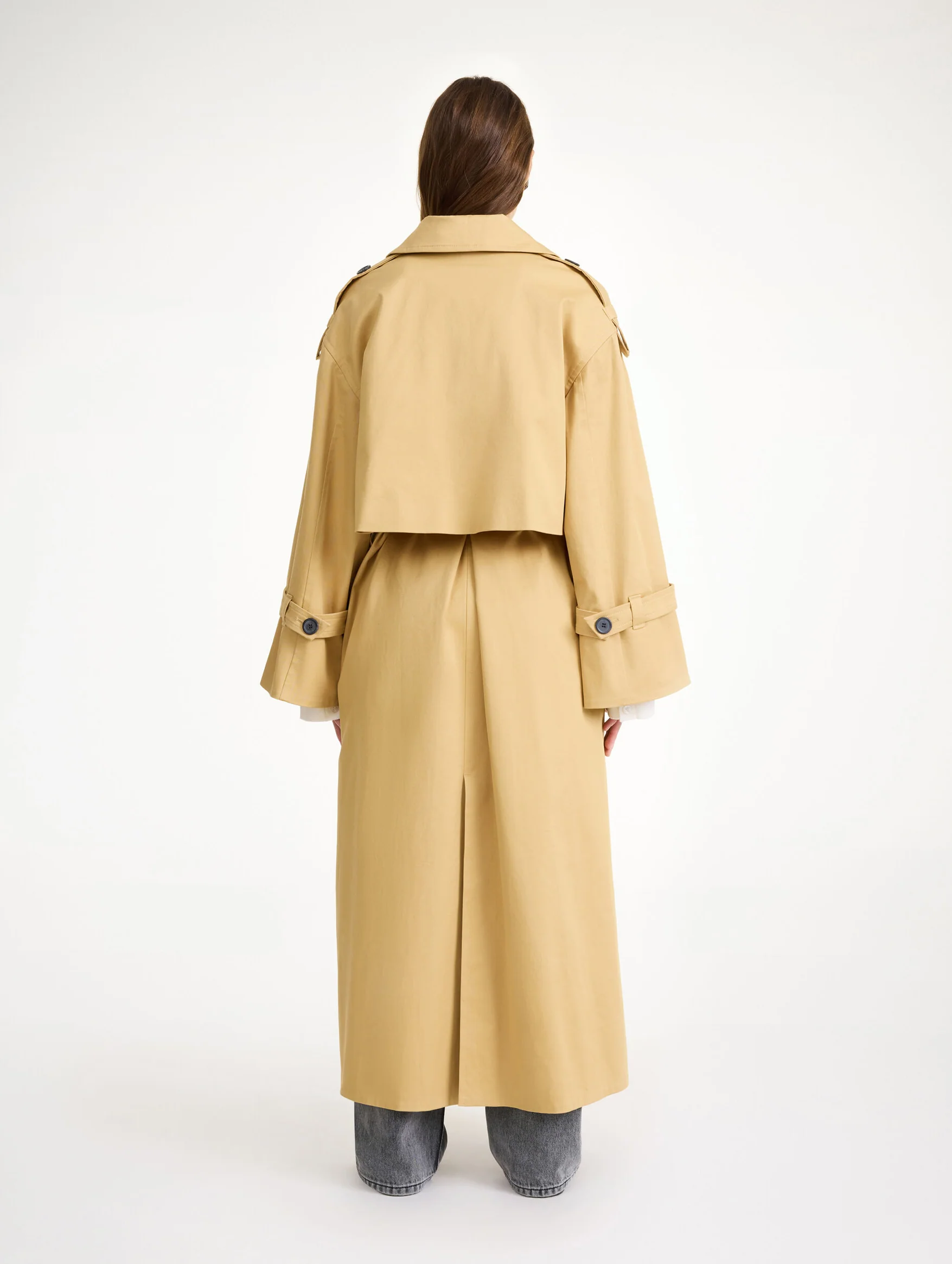 Alanis Trench Coat in Sand Beige - Image 3
