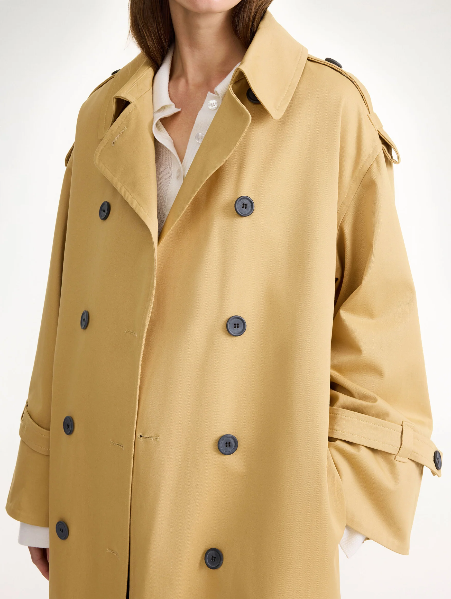 Alanis Trench Coat in Sand Beige - Image 4