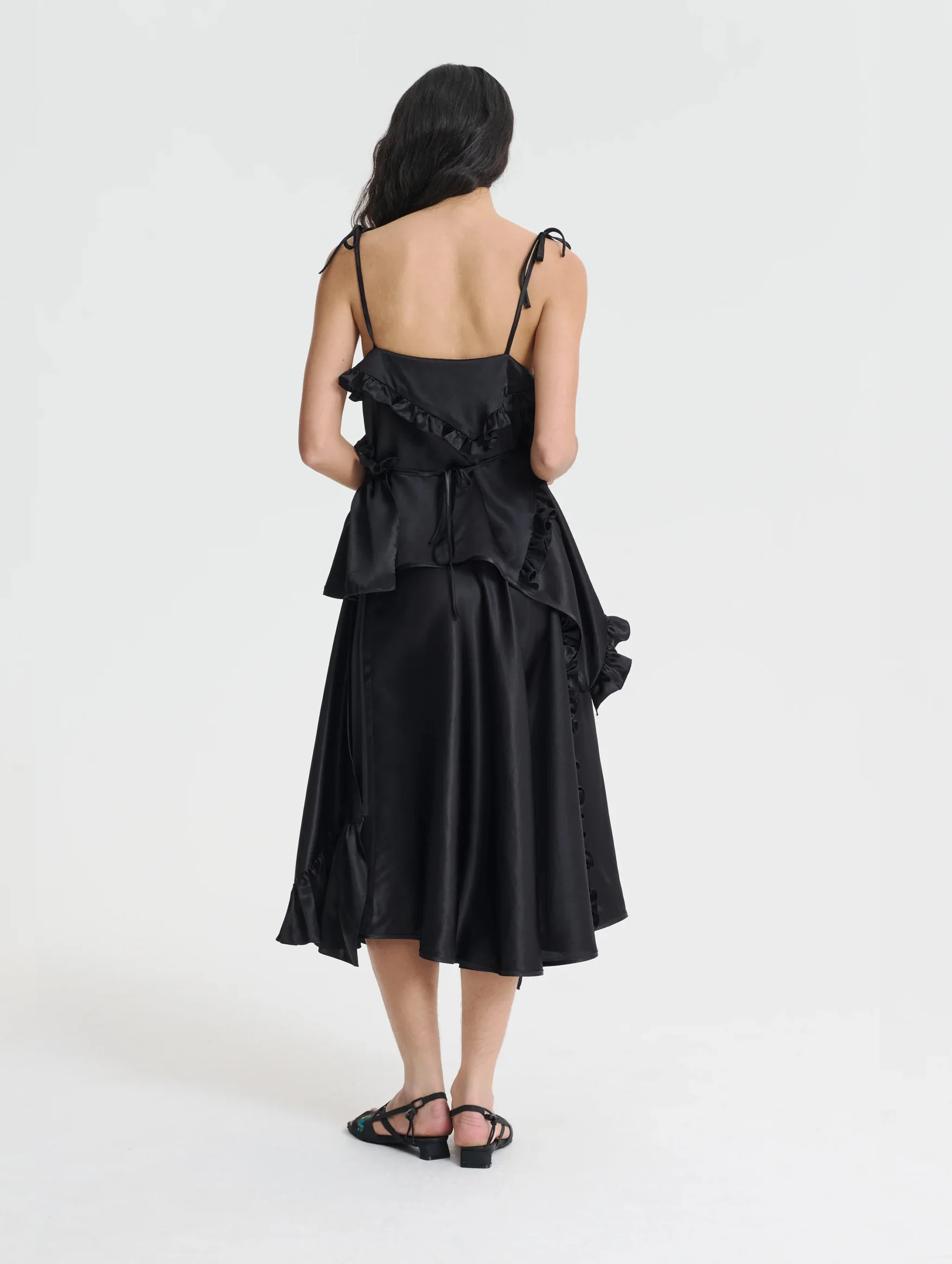 Alessandra Silk Top in Black - Image 3