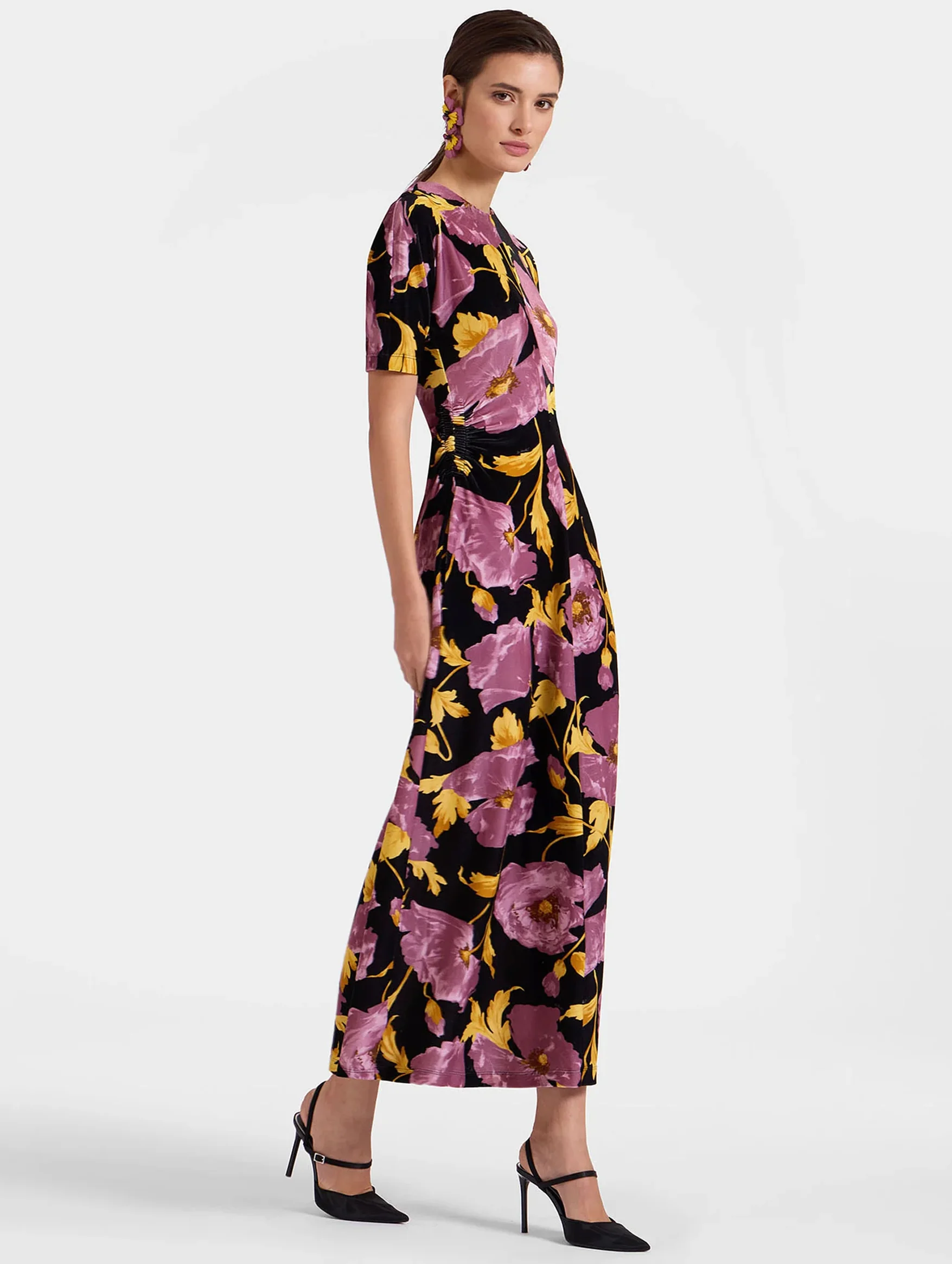 Angelica Stretch Velvet Dress In Sylph - Image 2