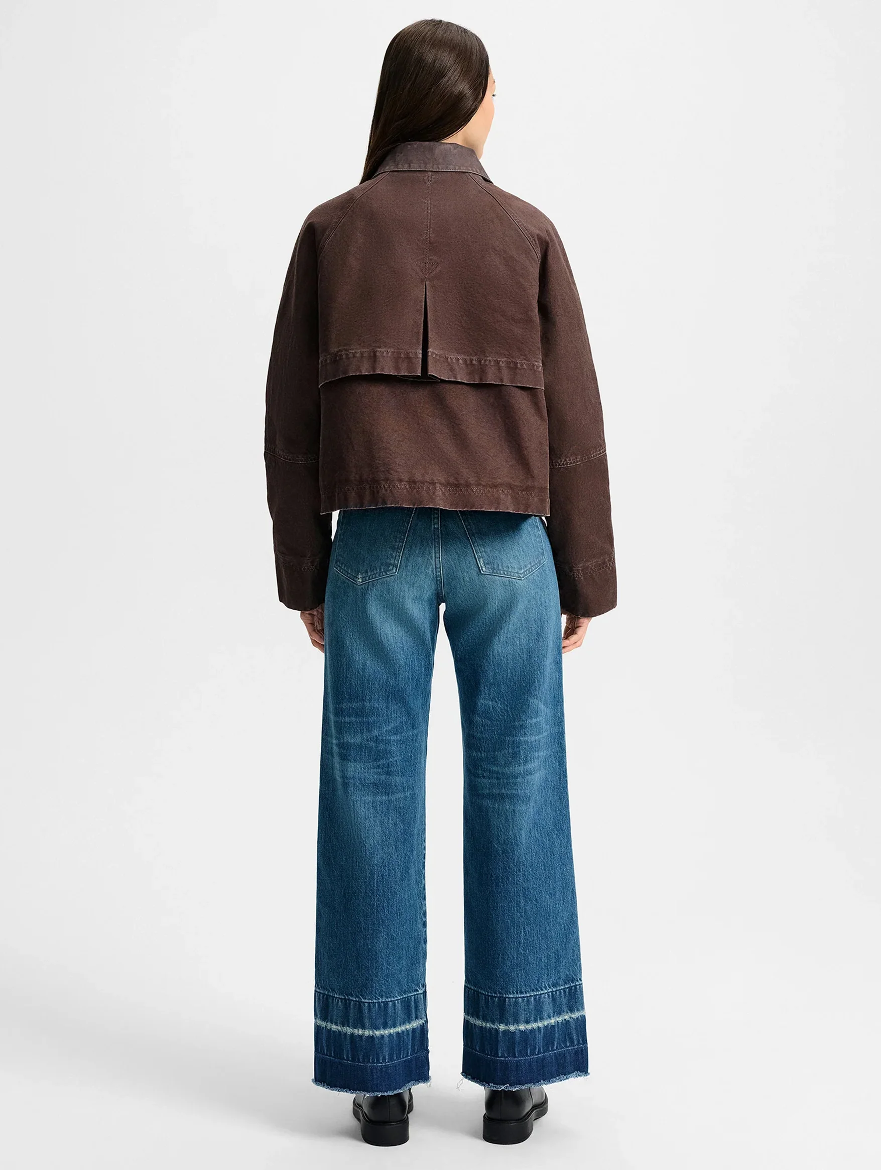 Arlo Canvas Chore Jacket in Dark Umber - Image 5
