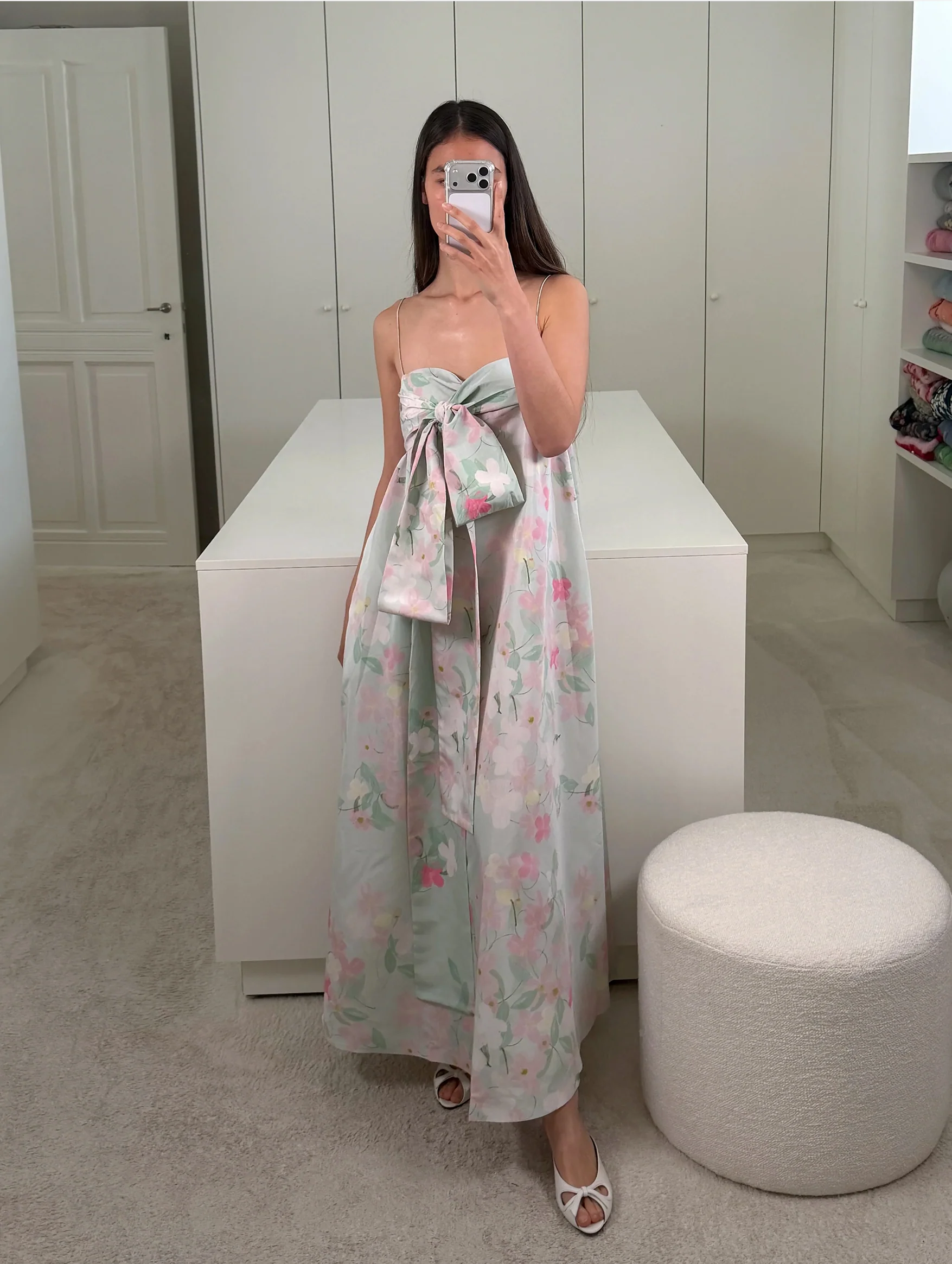 Bailey Dress in Clematis Montana Mint - Image 2
