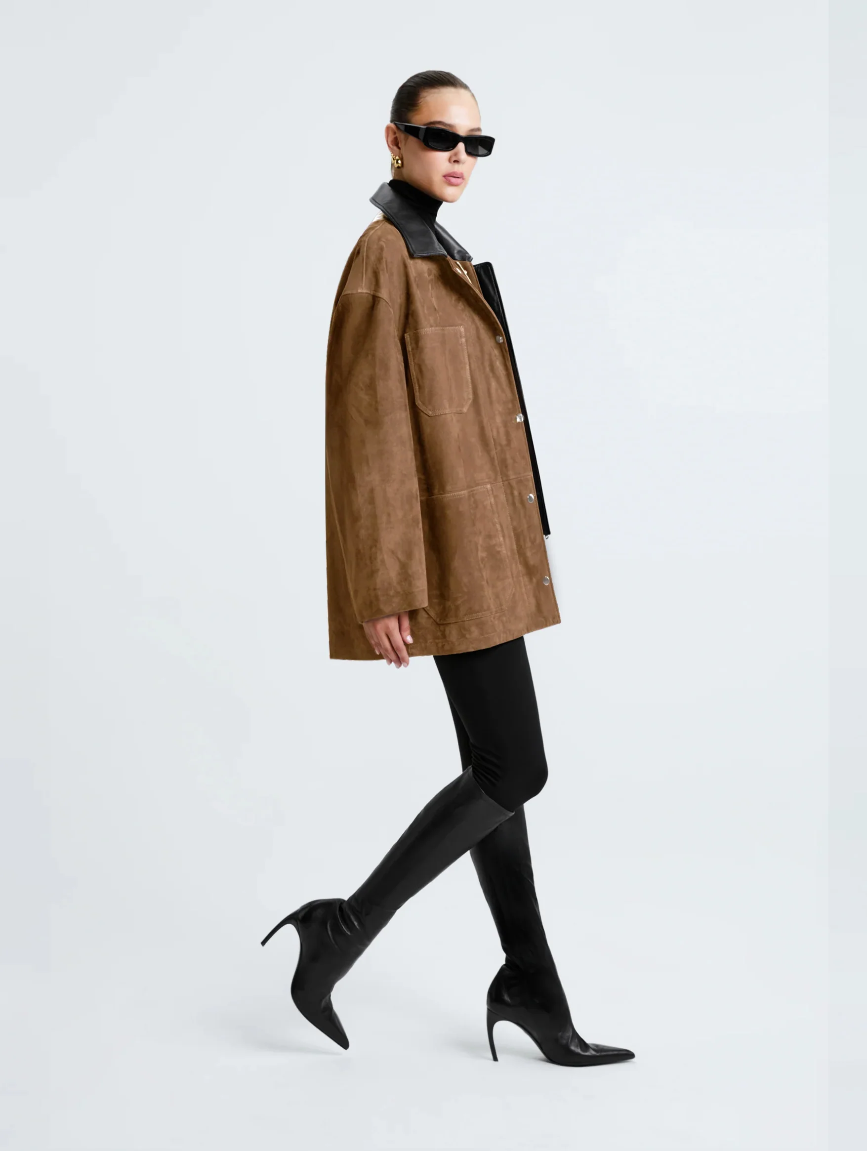 Barn Suede Jacket in Tobacco - Image 4