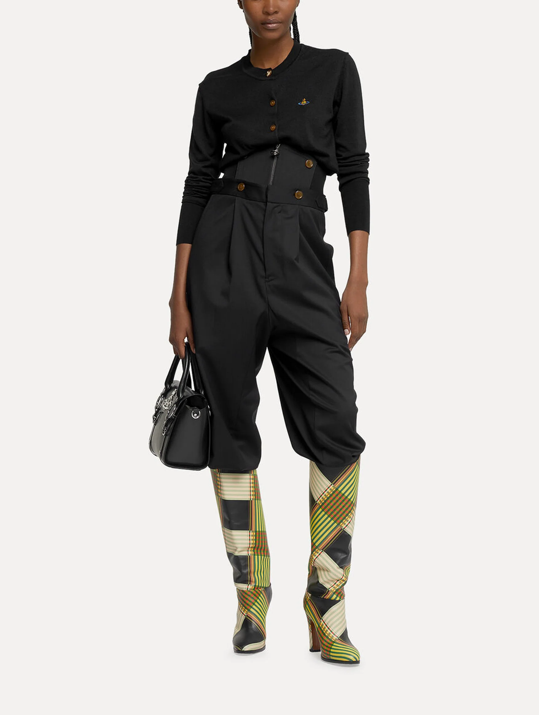 Bea Cotton Cardigan in Black - Image 3