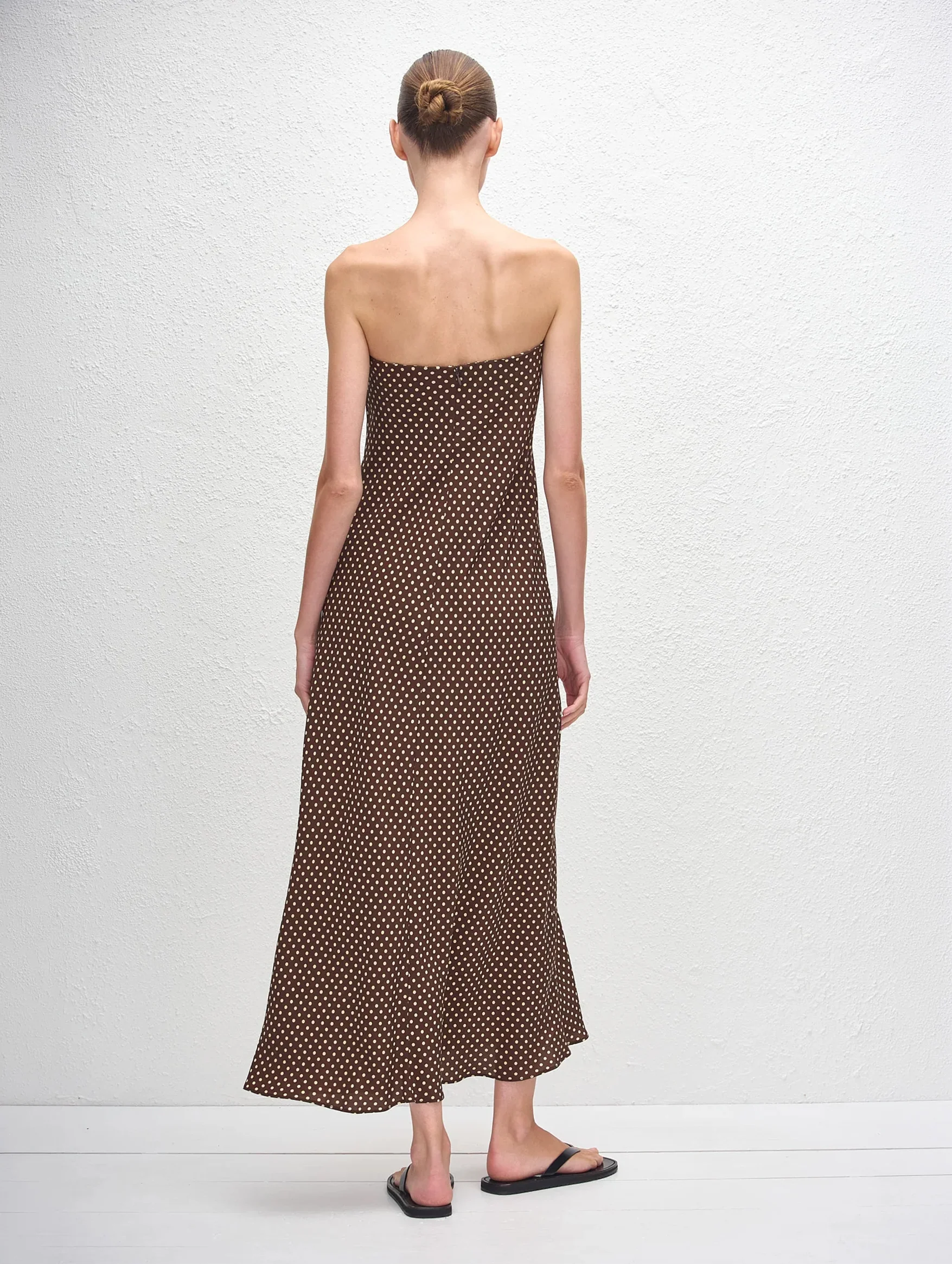 Bias Column Dress in Polka Dot - Image 5