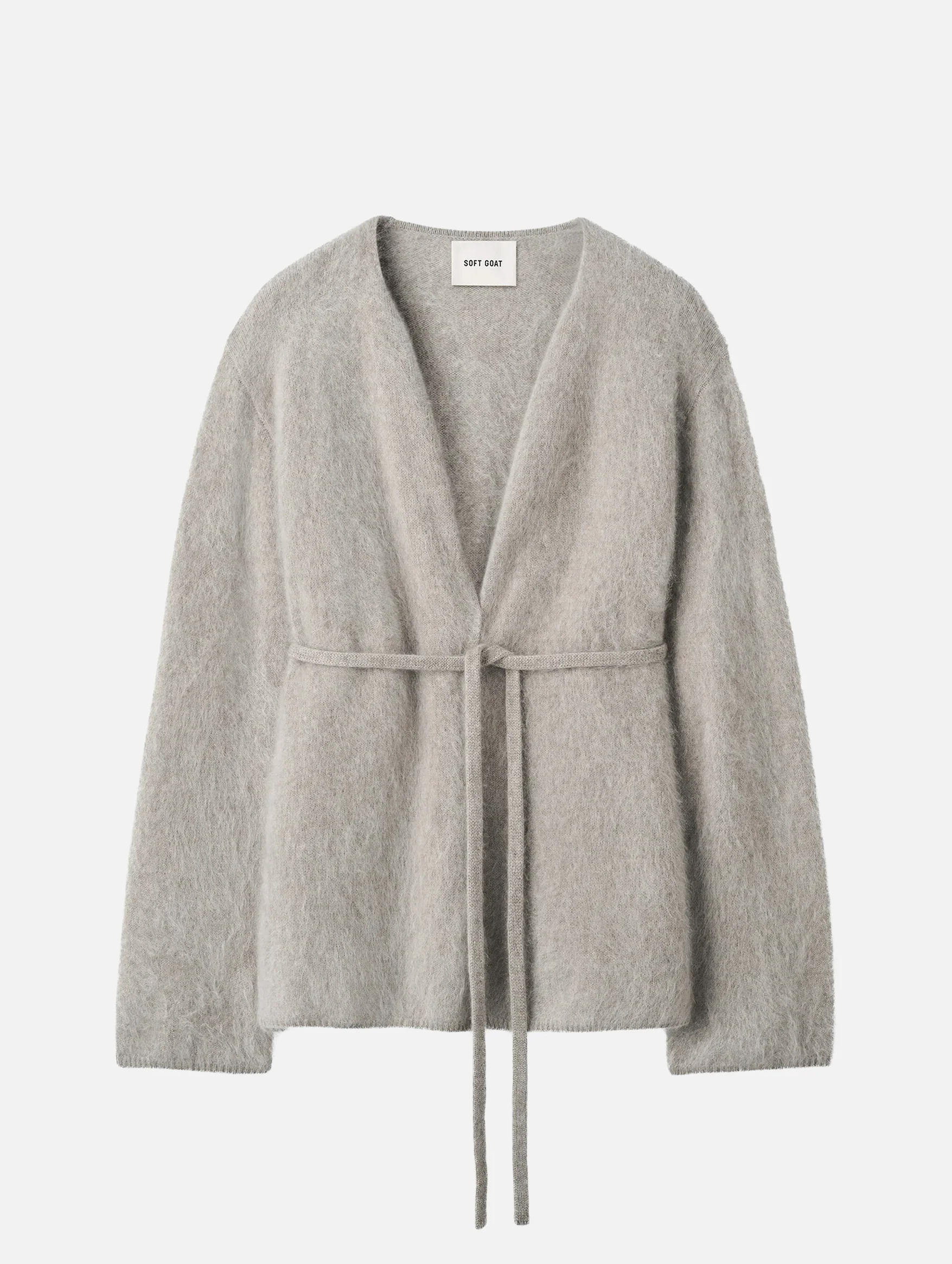 Brushed Cardigan in Greige