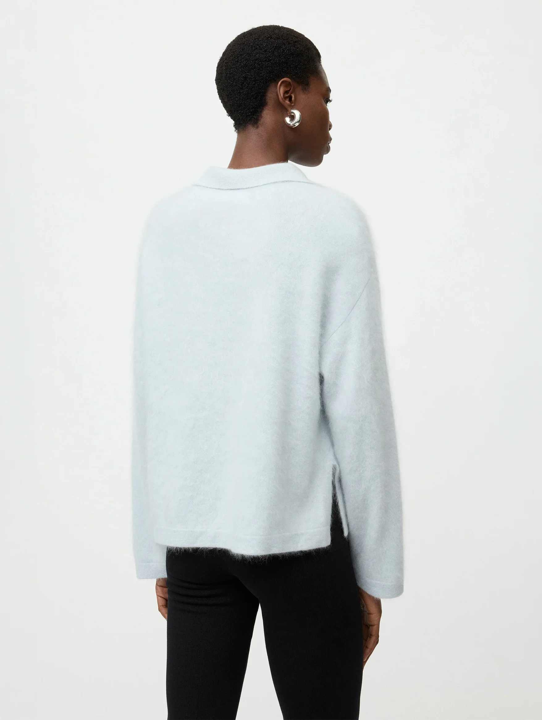 Brushed Shirt in Ice Blue - Image 4