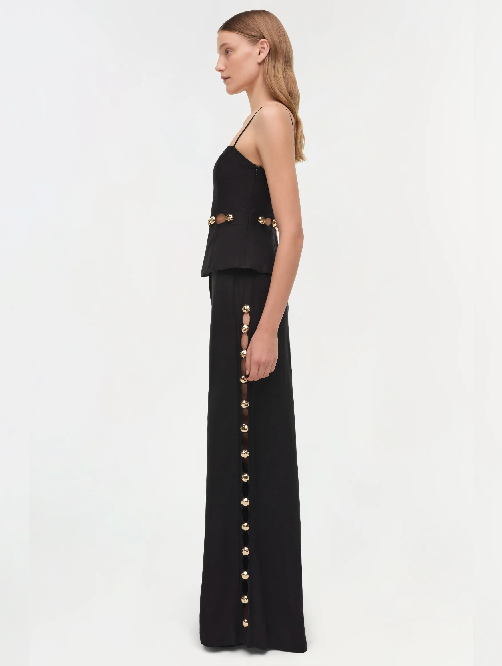 Cayman Wide Leg Pant in Black - Image 3