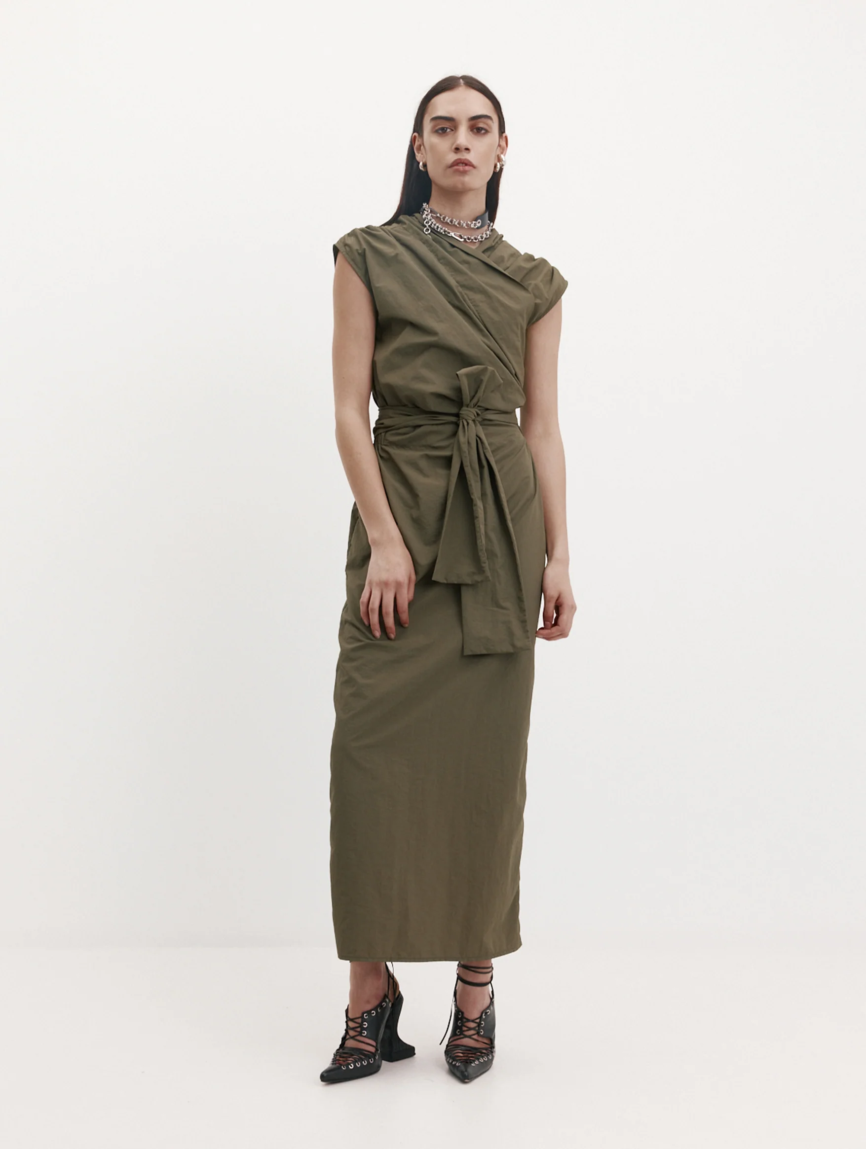 Chaimberlain Dress in Thyme - Image 2