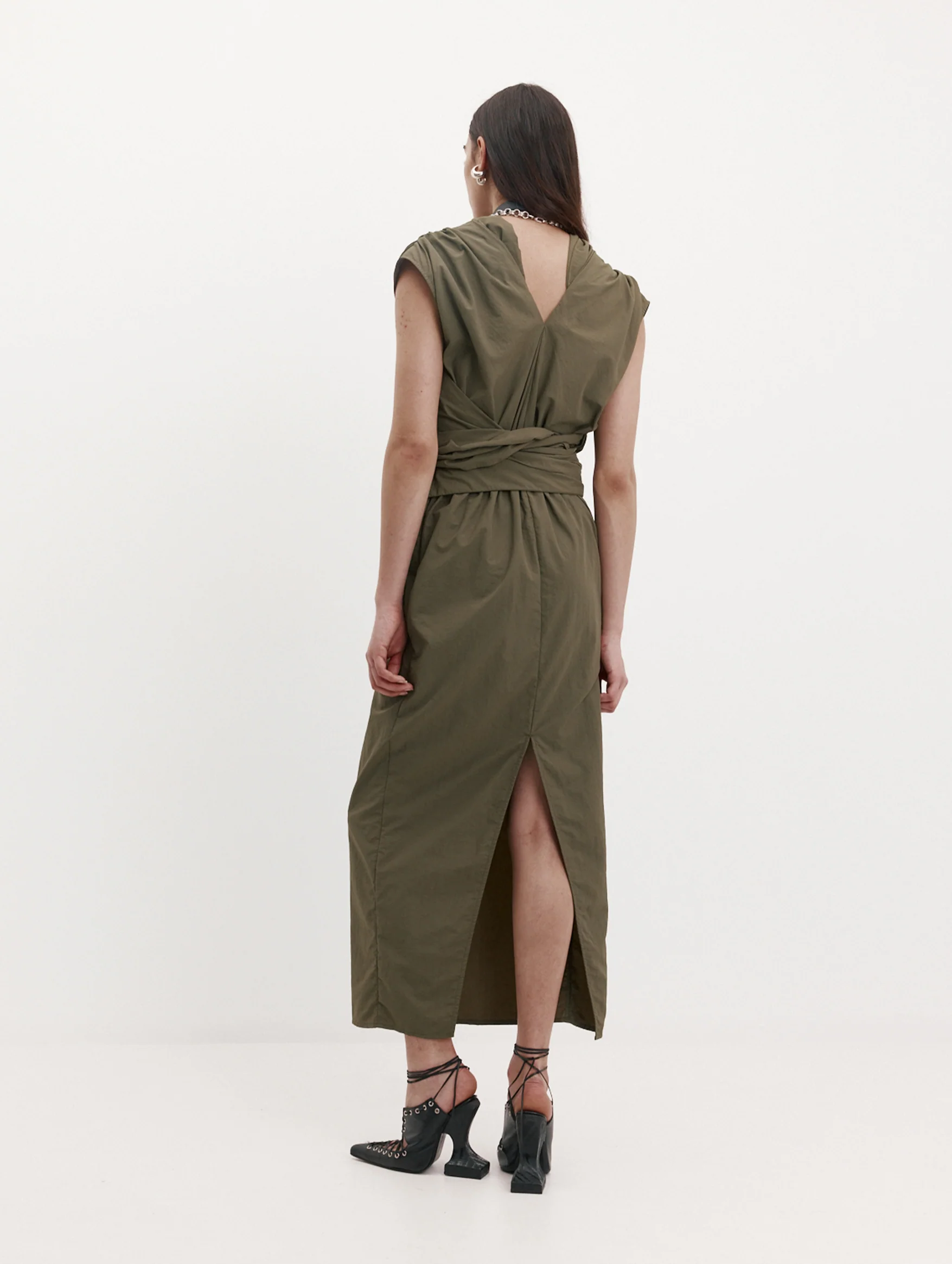 Chaimberlain Dress in Thyme - Image 4