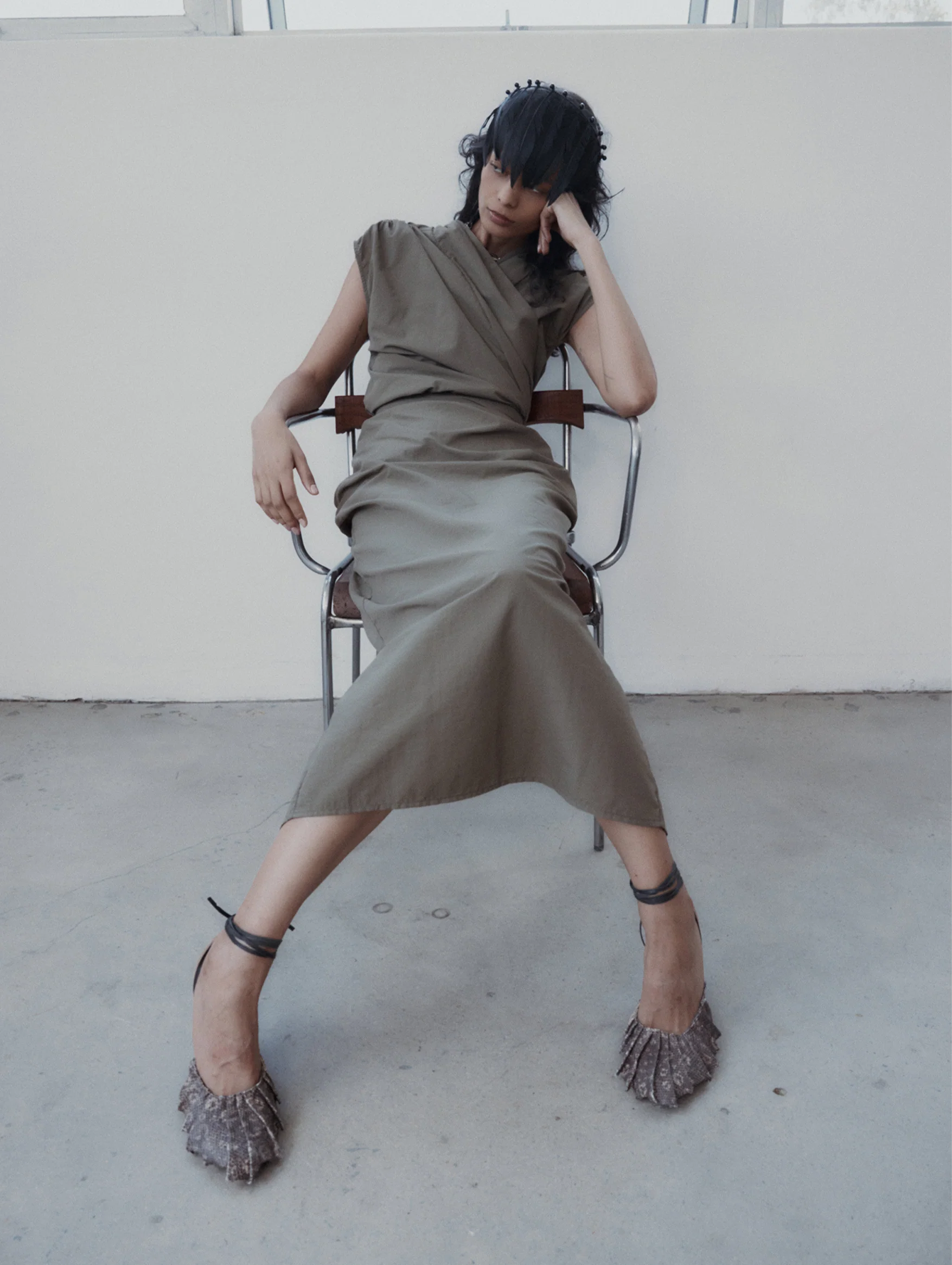 Chaimberlain Dress in Thyme - Image 6