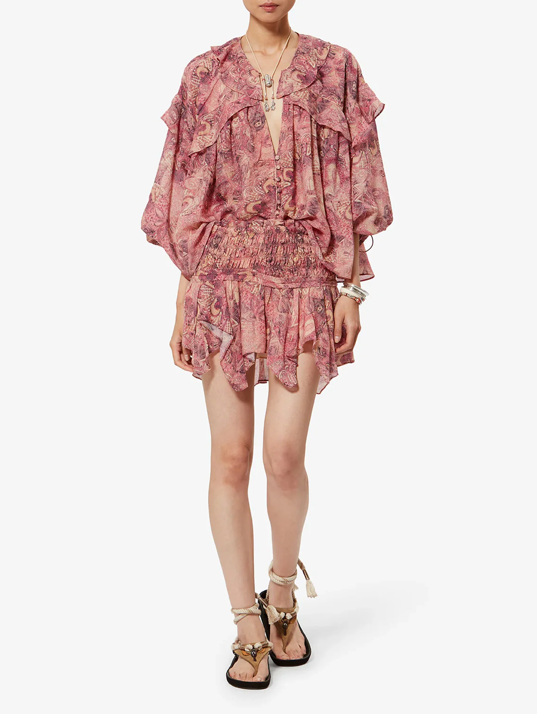 Charis Silk Blouse in Pink - Image 2