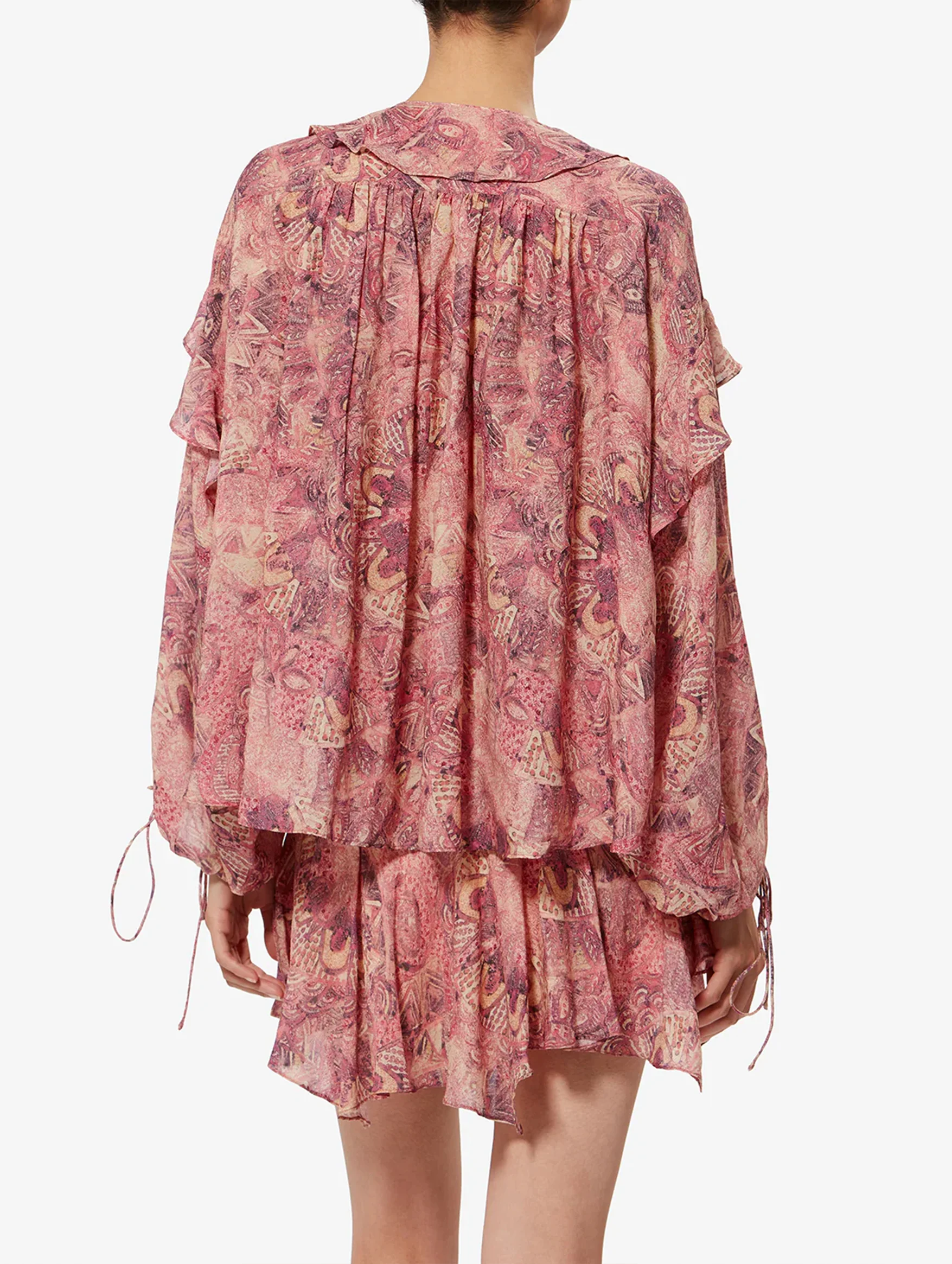 Charis Silk Blouse in Pink - Image 5