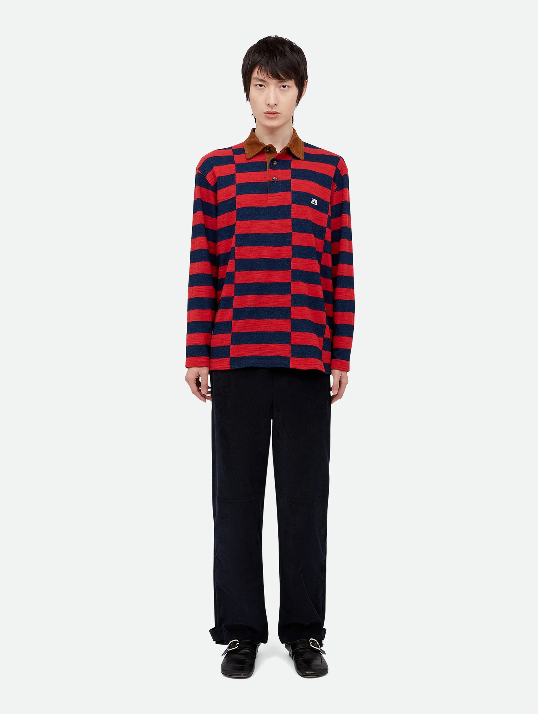 City Polo in Red and Navy - Image 2