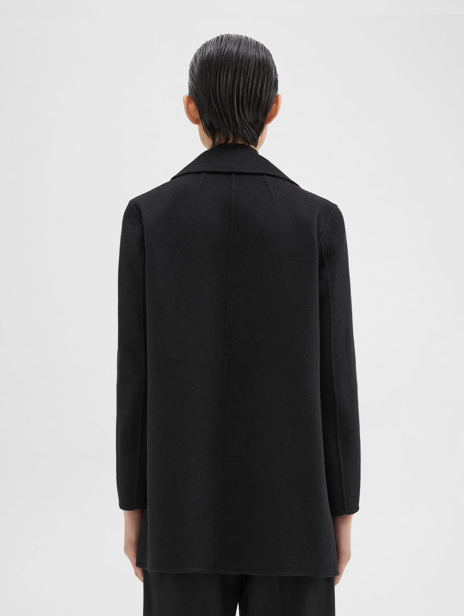 Clairene Wool Cashmere Coat in Black - Image 4