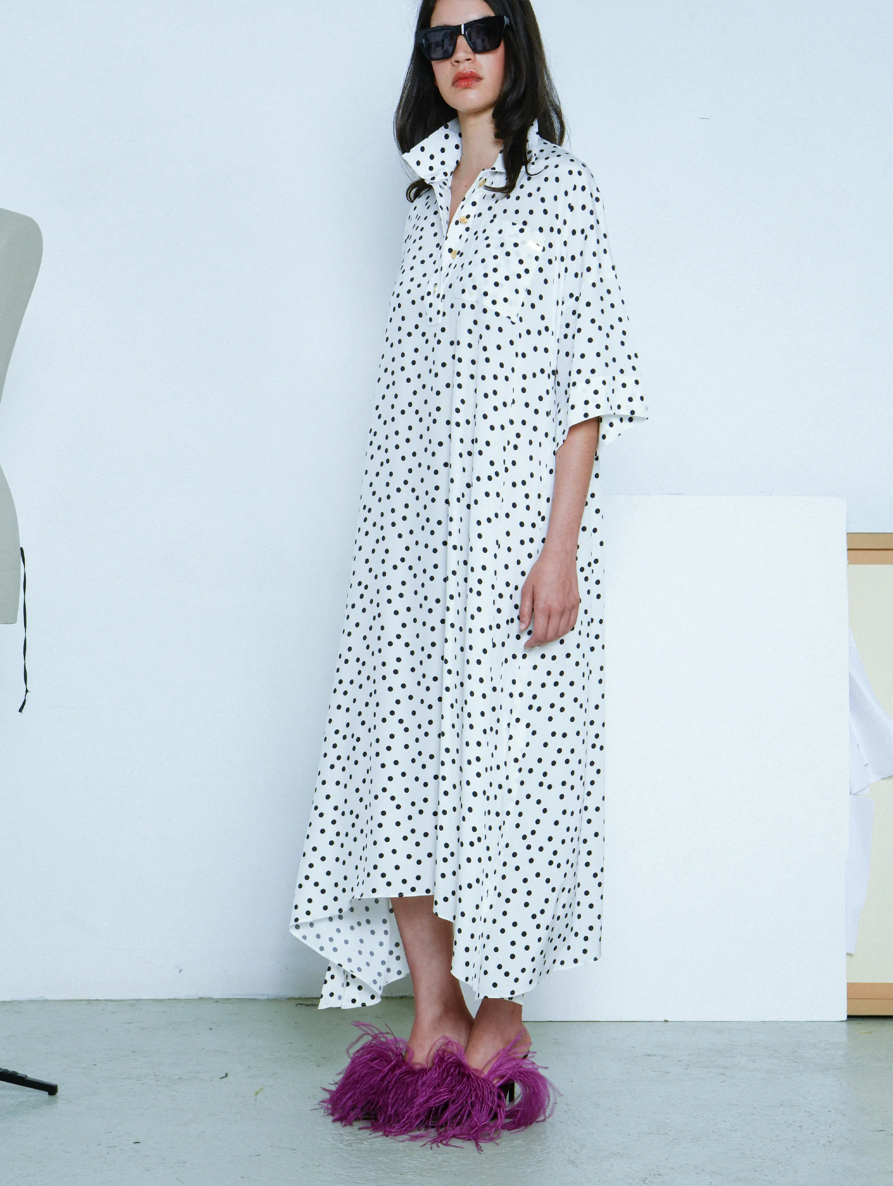 Constance Dress in Polka Dots - Image 3