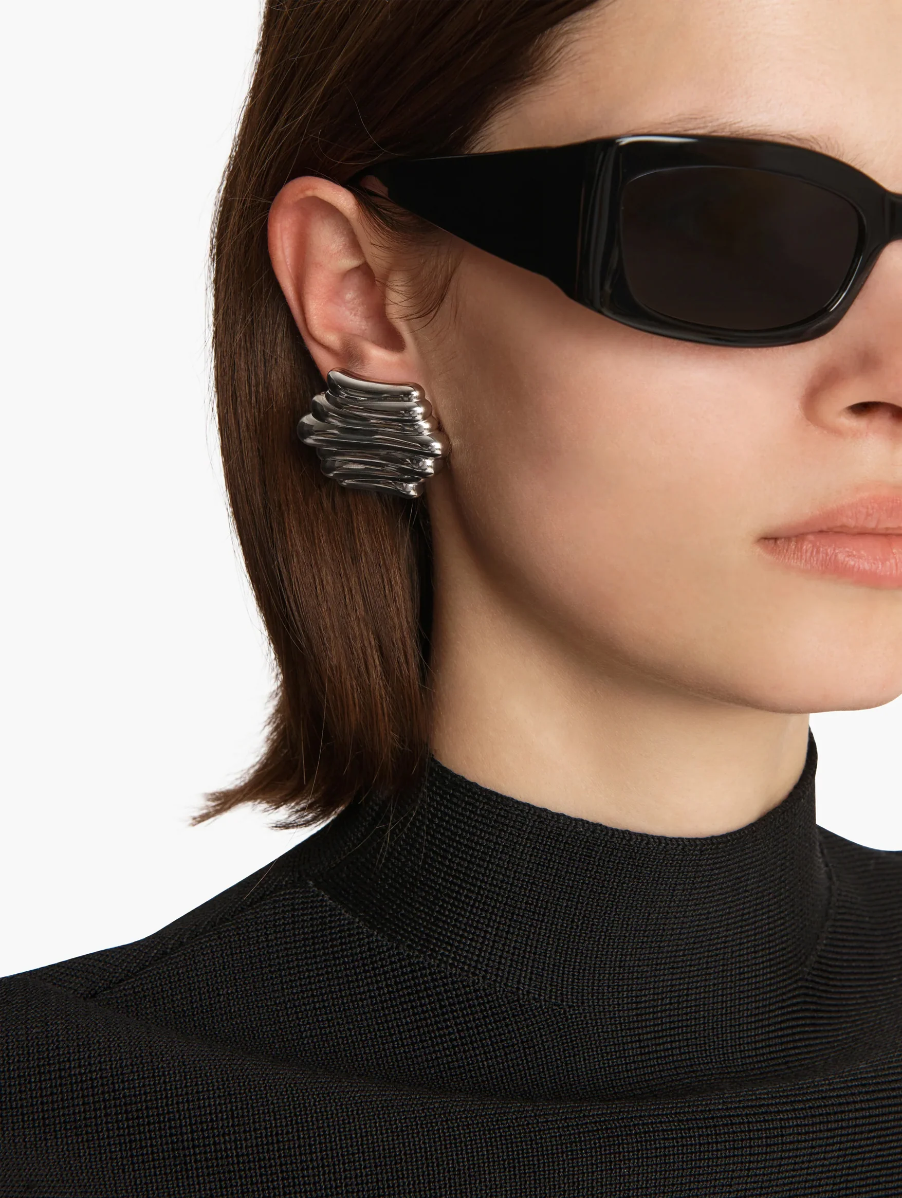Crema Earrings in Silver - Image 3