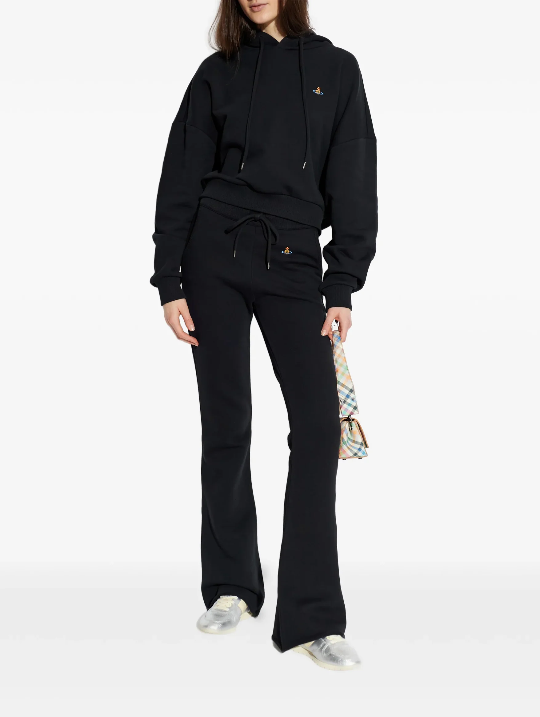Cropped Box Hoodie in Black - Image 2