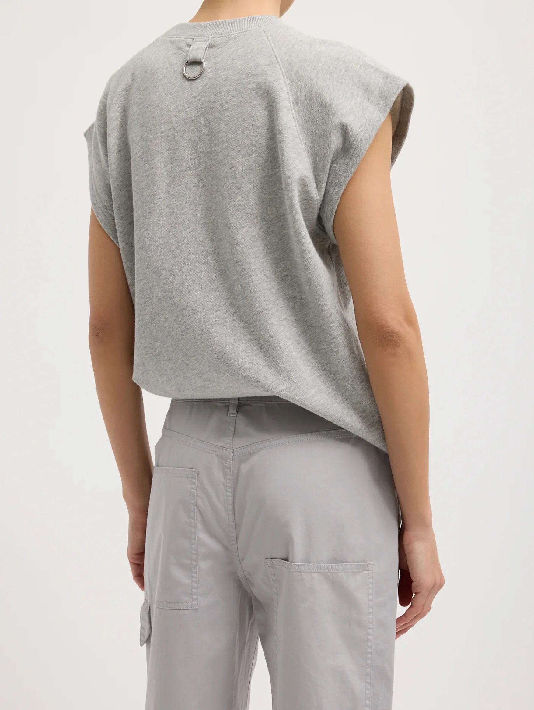Cropped Slouchy Cargo Jean in Grey - Image 7