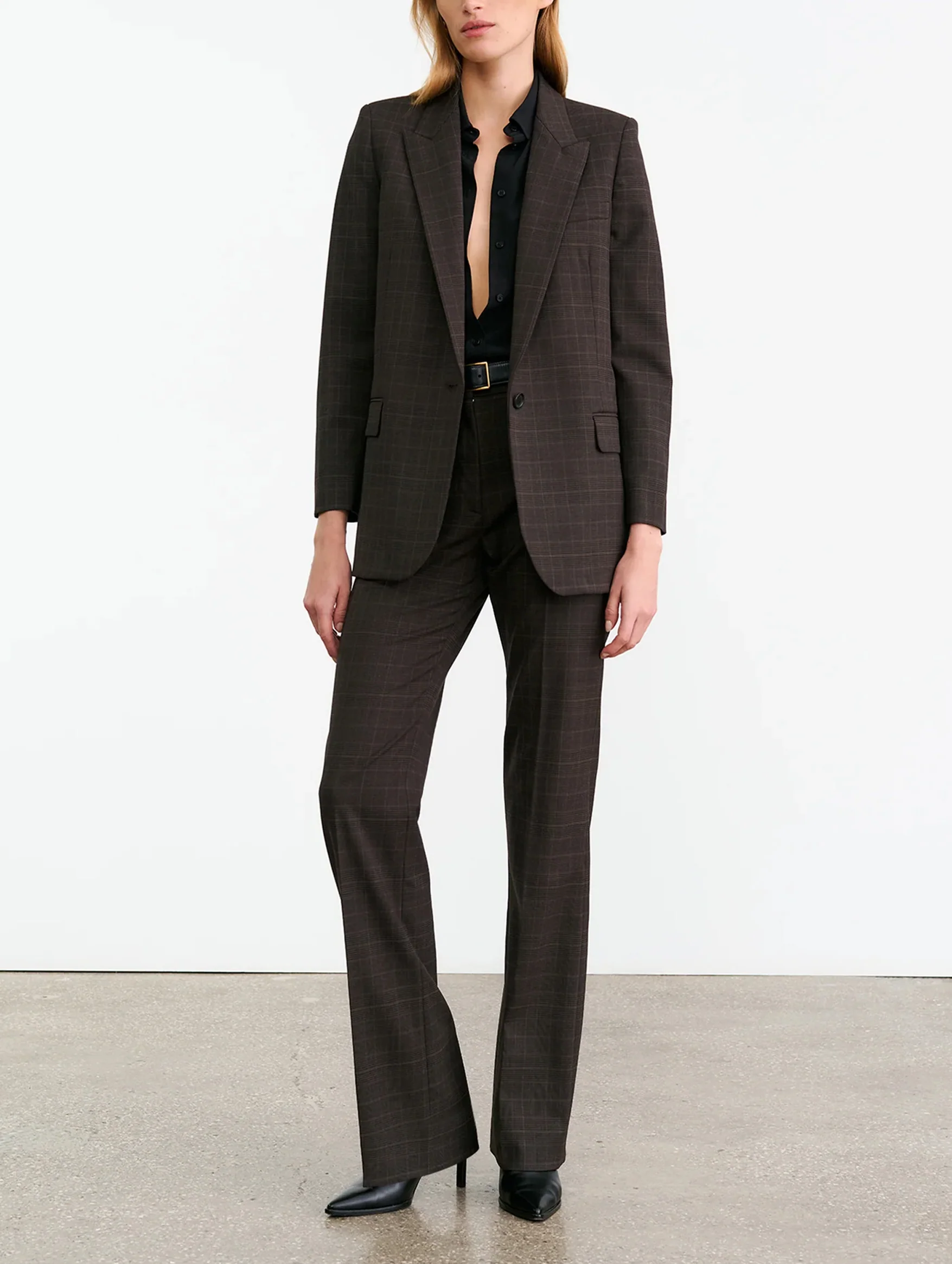 Diane Blazer in Cigar Plaid - Image 2