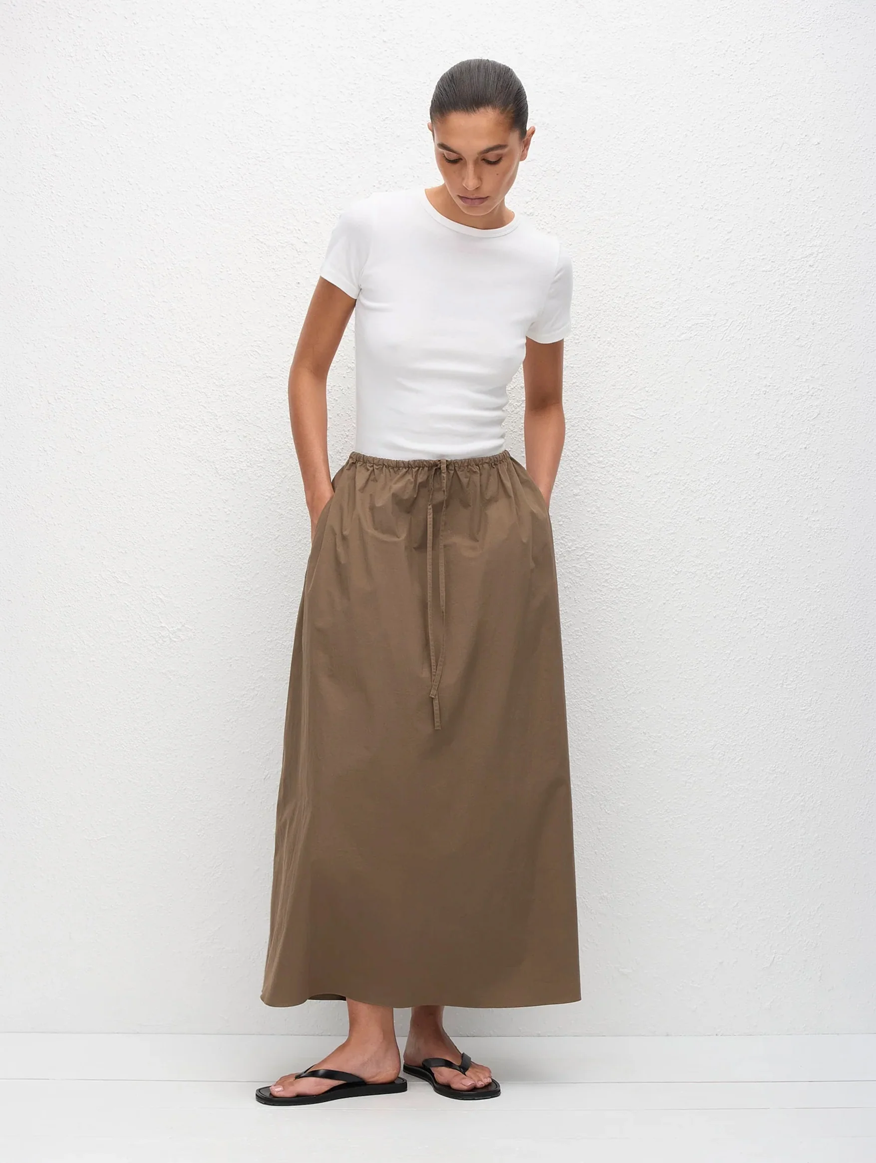 Drawcord Skirt in Birch - Image 2