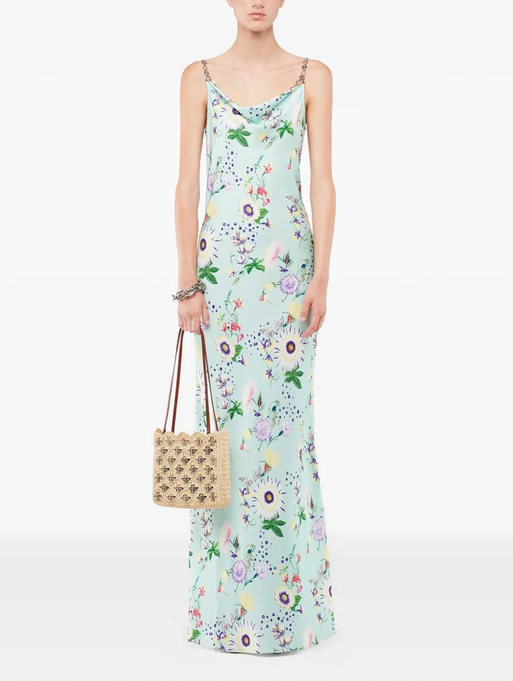 Dress With Chain Details in Floral - Image 2