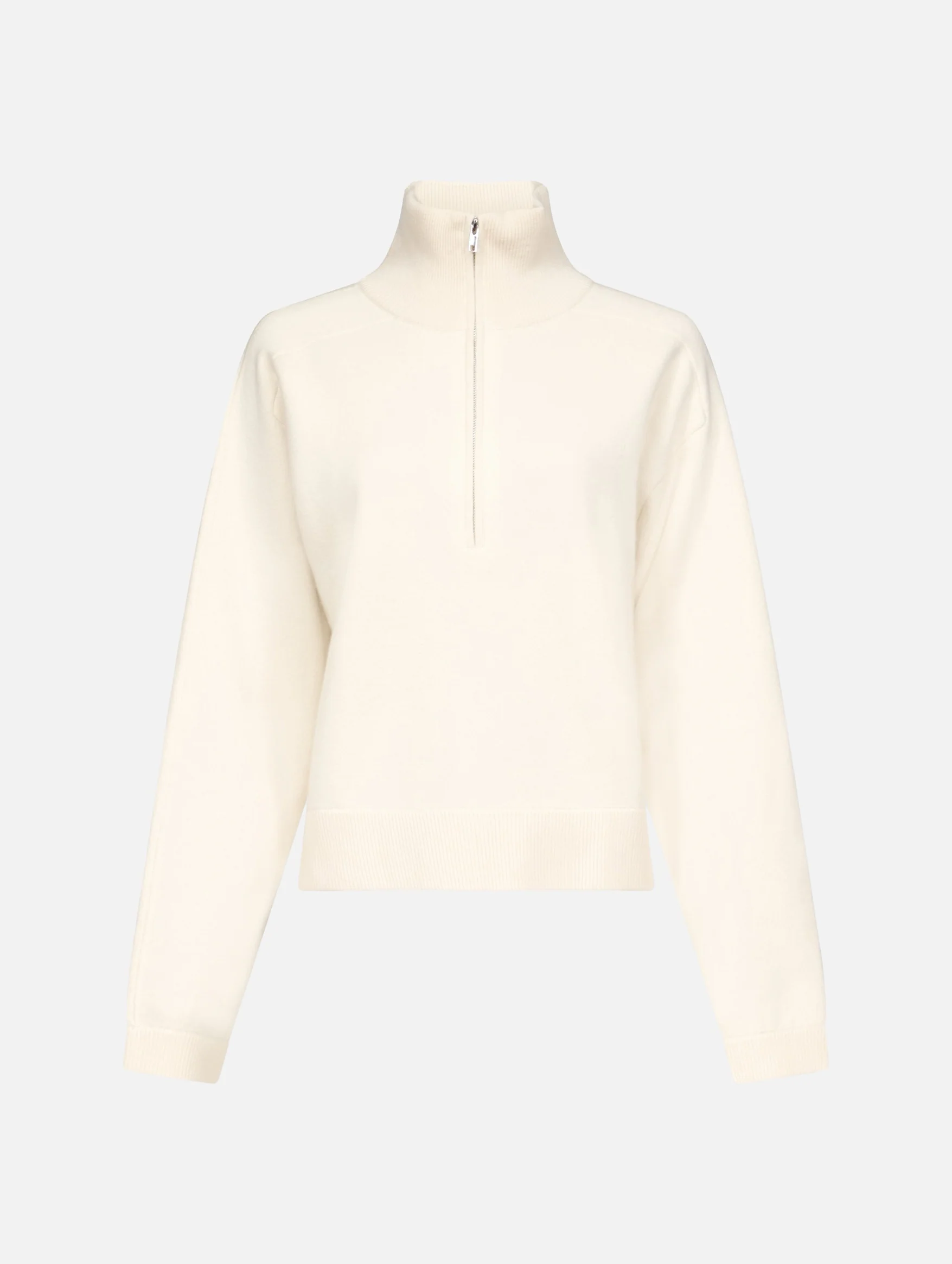 Dries Cashmere Stand Collar Sweater in Ivory