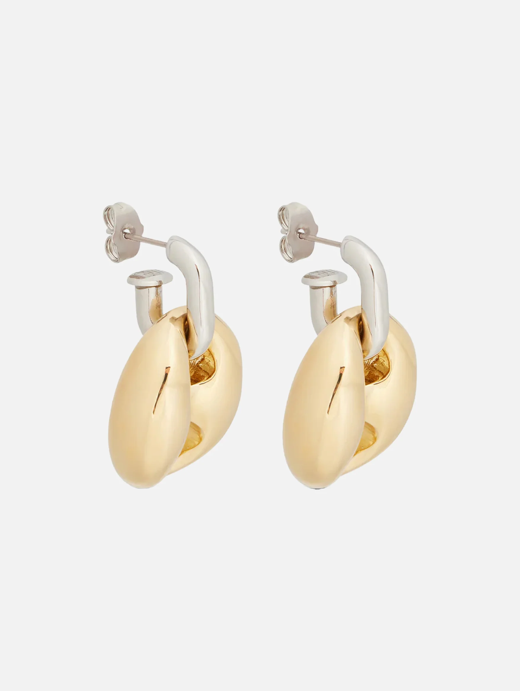 Xtra Eight Chunky Earrings in Silver and Gold - Image 3