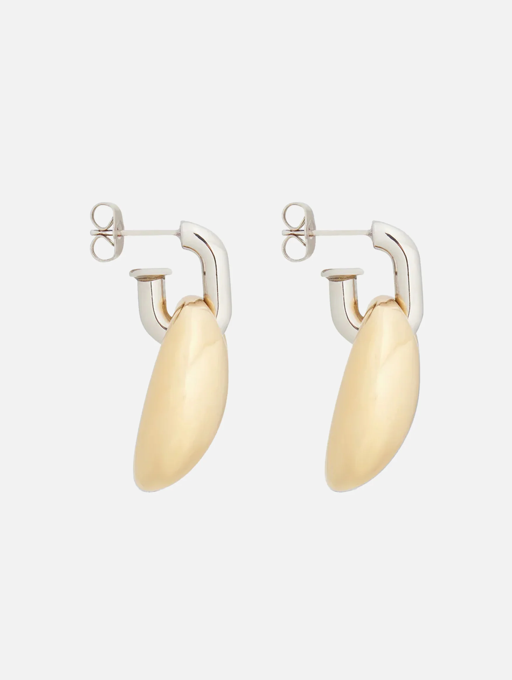Xtra Eight Chunky Earrings in Silver and Gold - Image 4