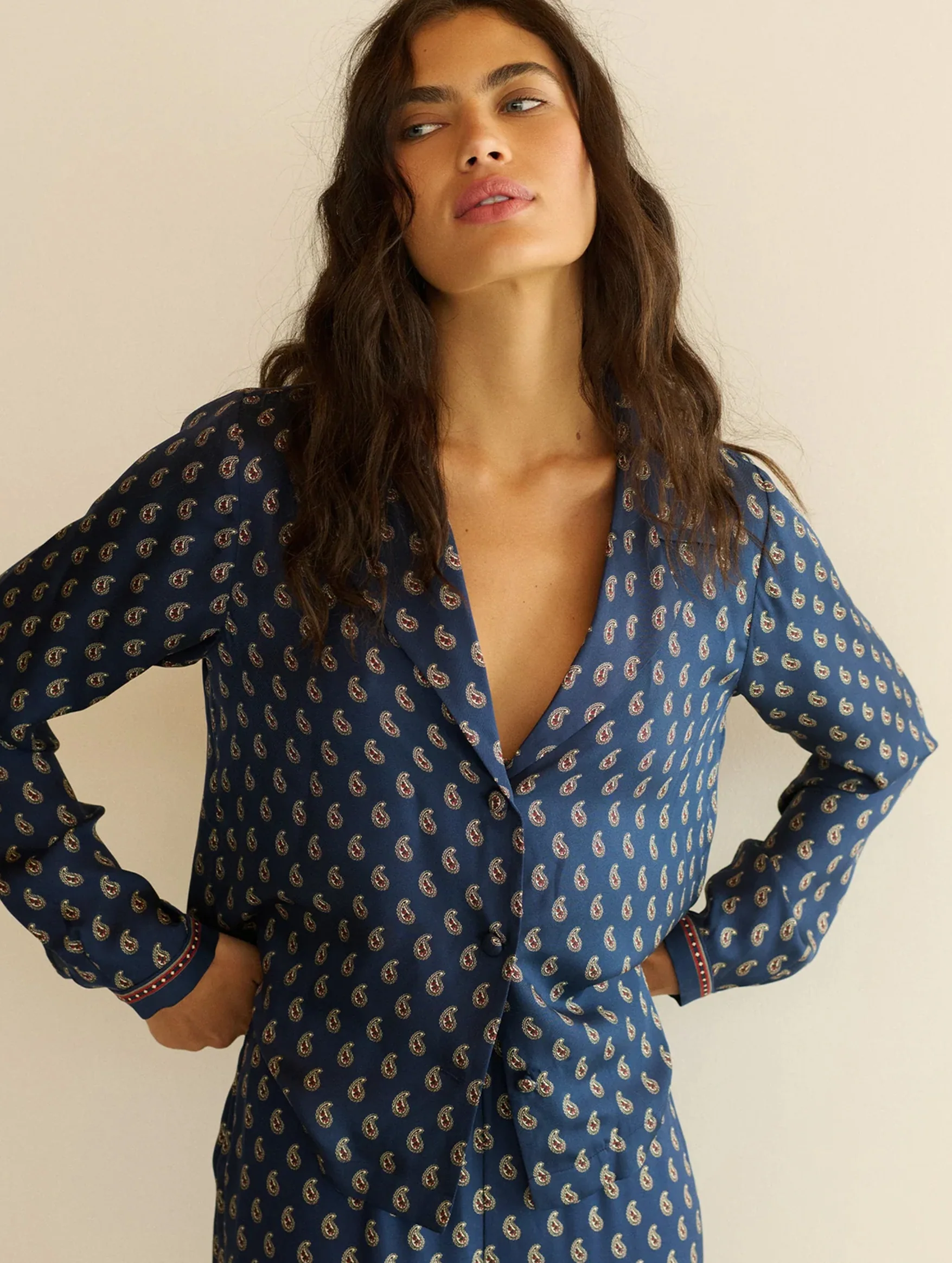 Elene Top in Bleu Taorina Paisley - Image 4