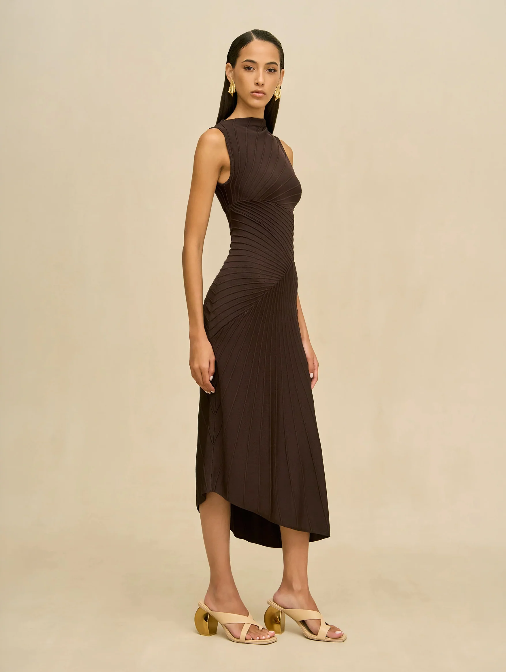 Fen Knit Dress in Luwak - Image 3