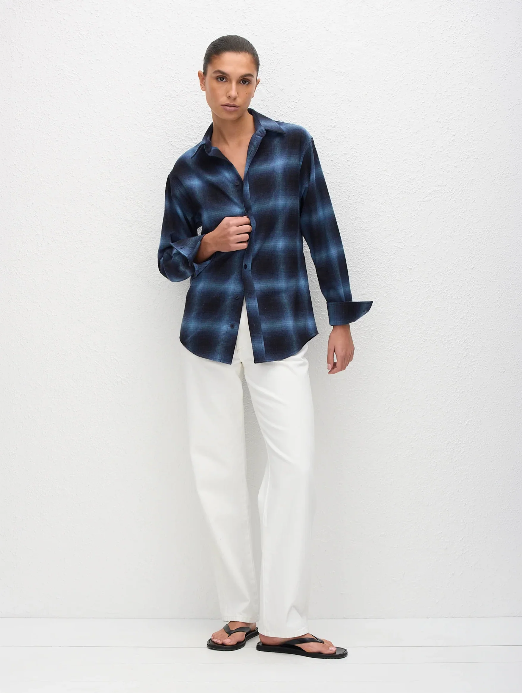 Flannel Shirt in Midnight Check - Image 3