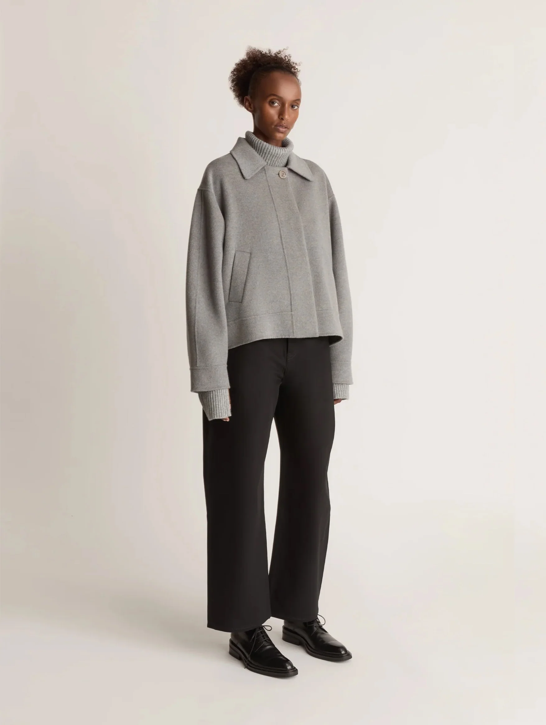 Florentine Cashmere Jacket in Grey Marle - Image 2