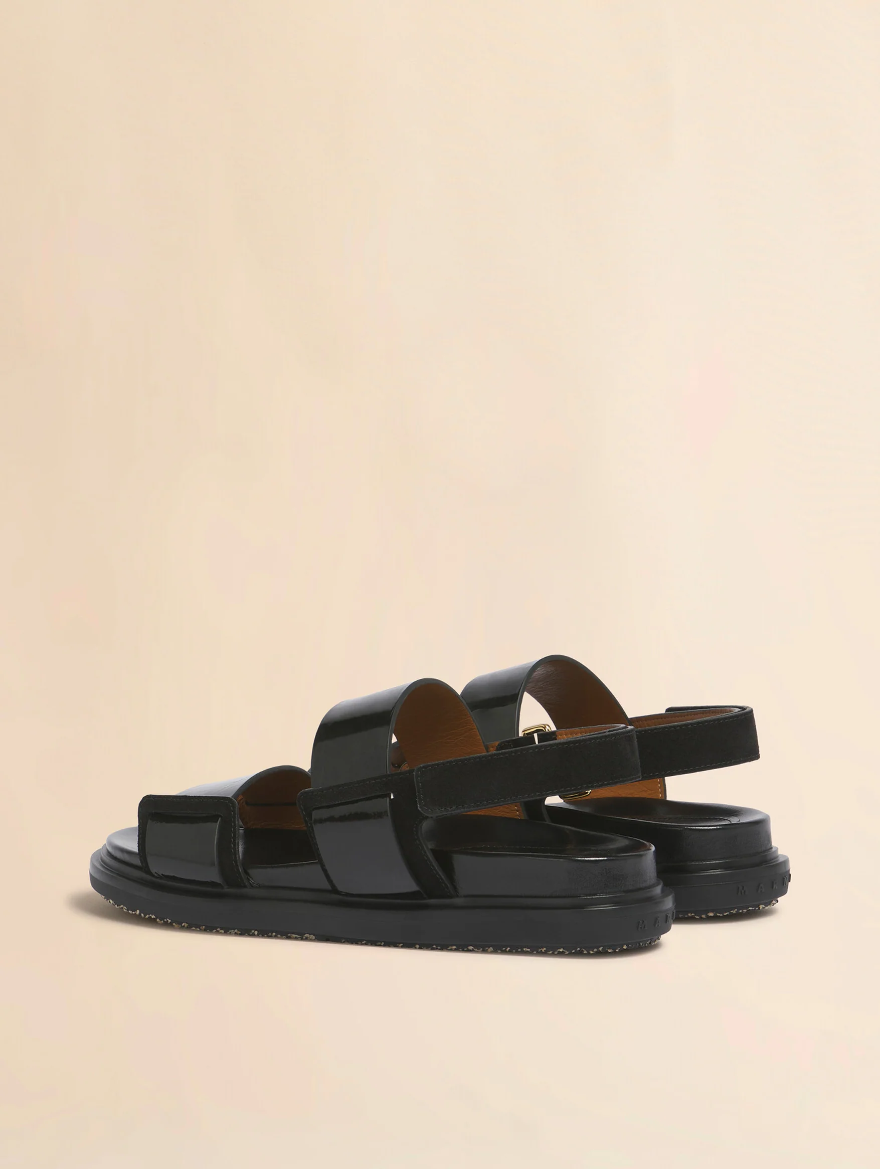 Fussbett Double-Strap Sandal in Black - Image 4