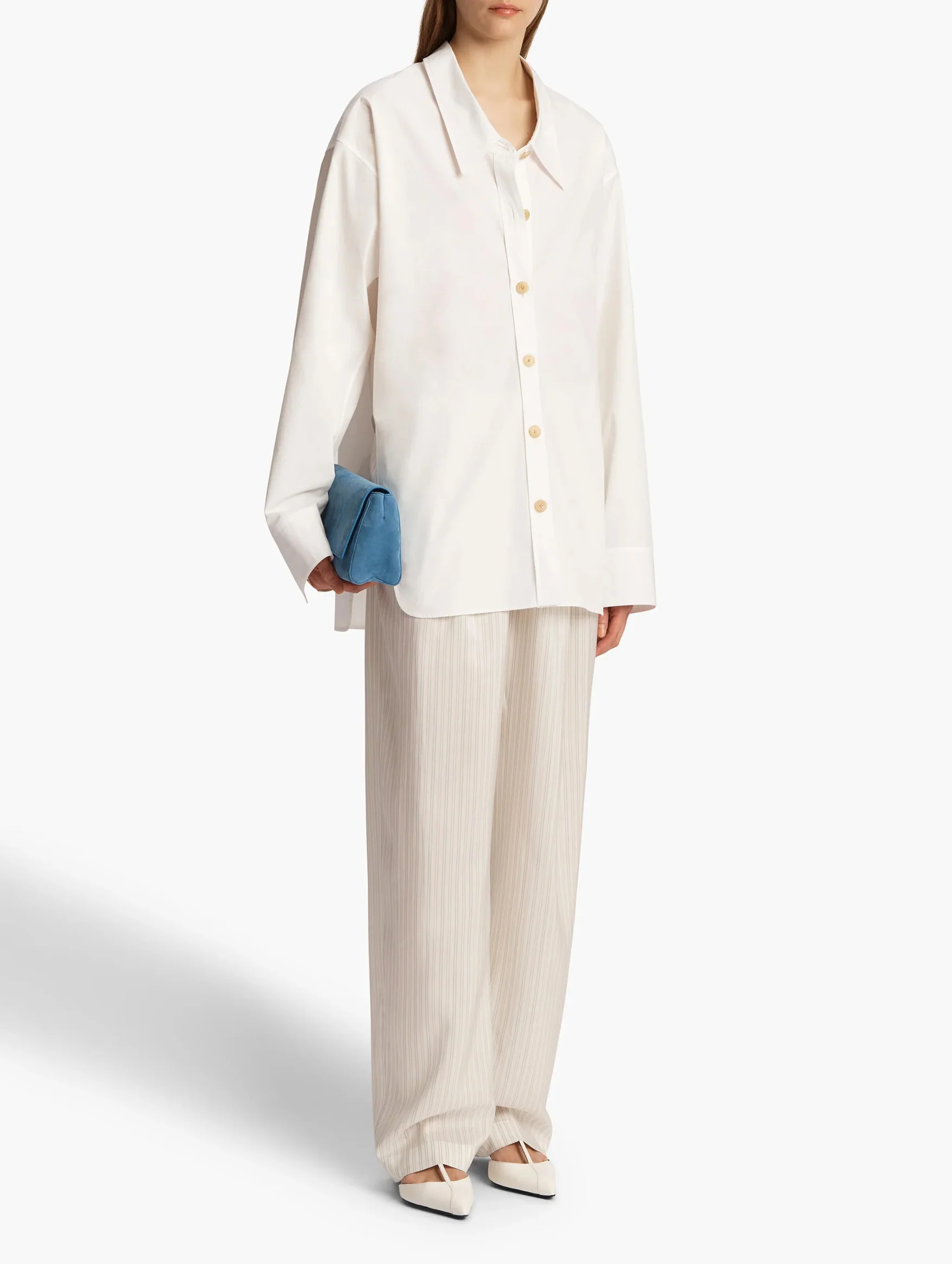 Herschel Cotton Shirt in Chalk - Image 2