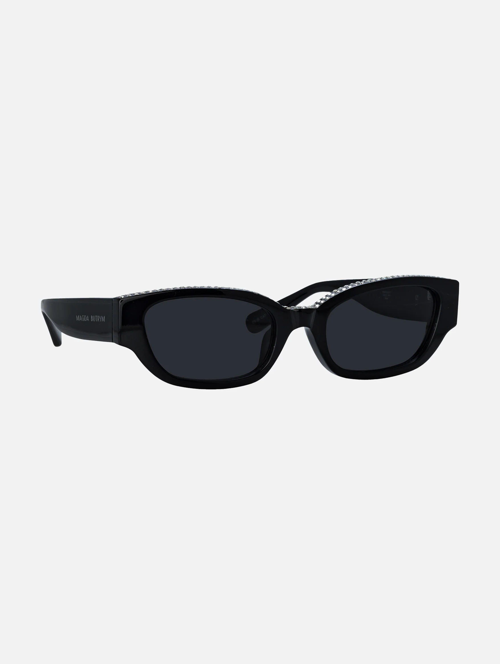 'I need a holiday' Sunglasses in Black Crystals - Image 2