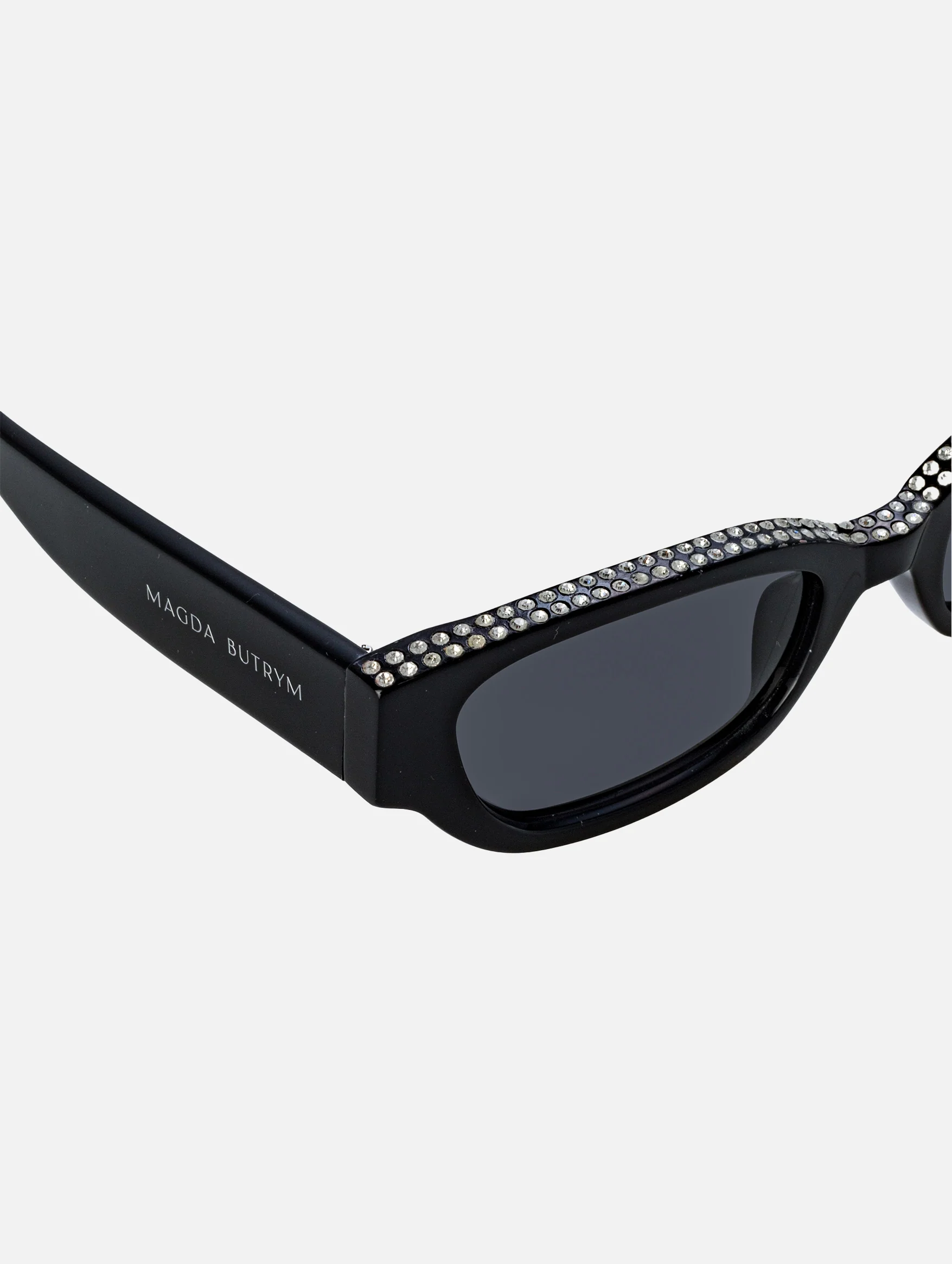 'I need a holiday' Sunglasses in Black Crystals - Image 4