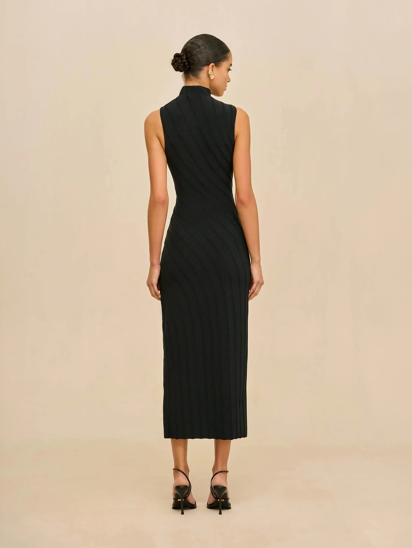 Jessica Knit Dress in Black - Image 5