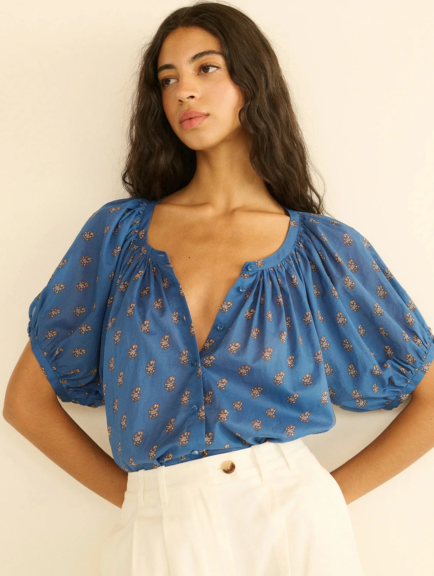 June Top in Eartha Paisley - Image 4