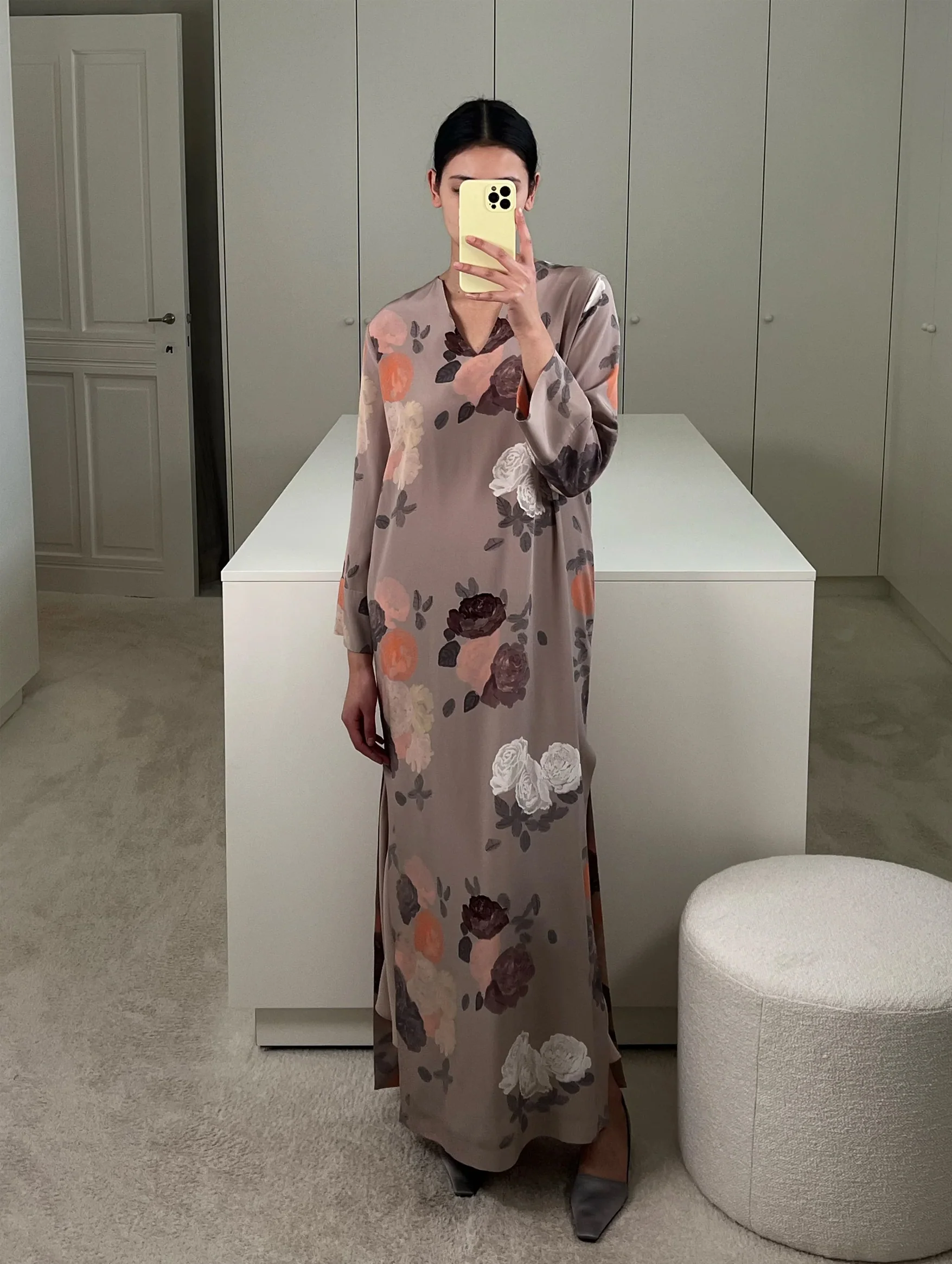 Kaftan Long Dress in Auscot Rose - Image 2