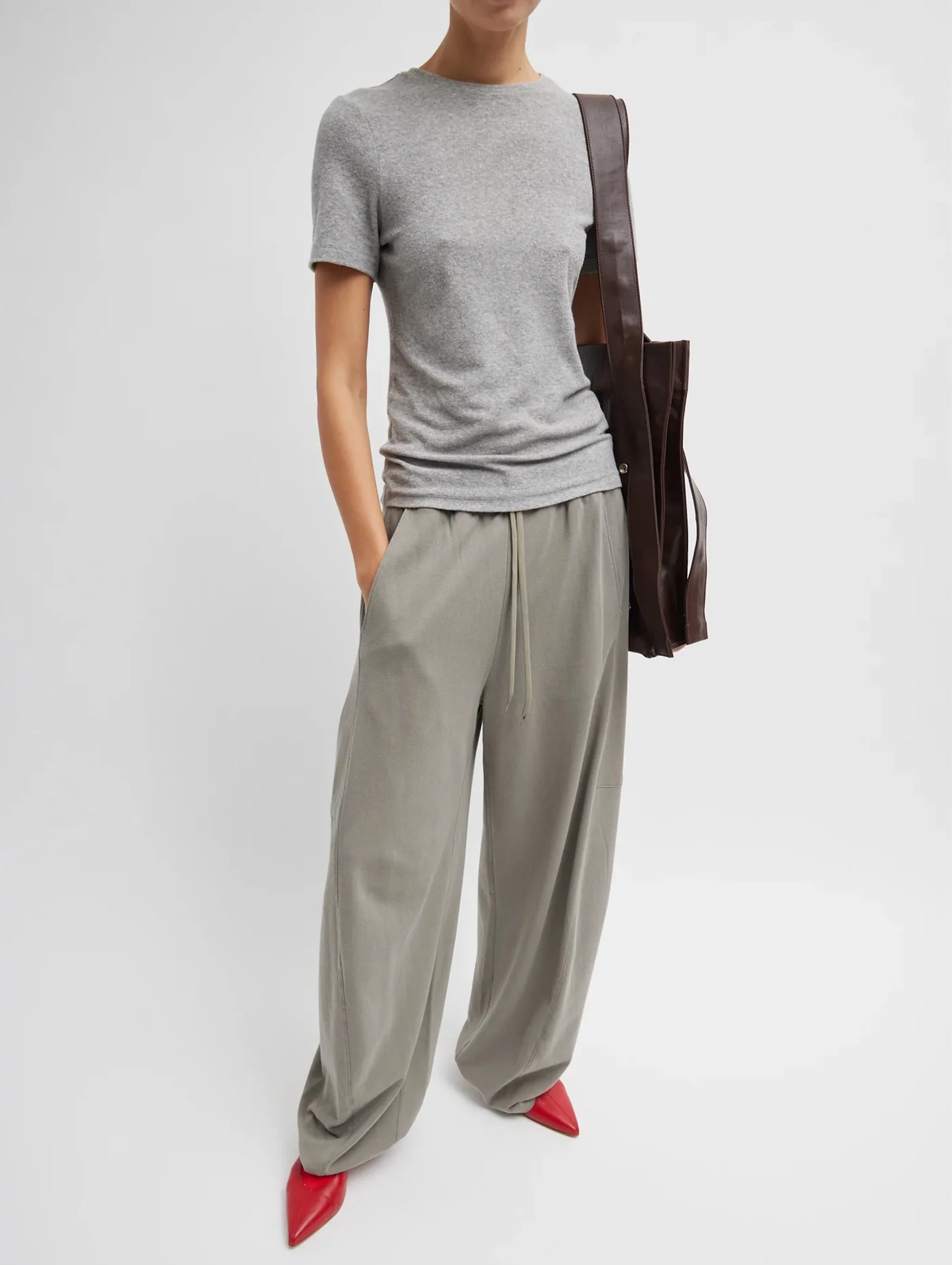 Light Weight Sweatshirting Short Winslow Pant in Dark Stone - Image 2
