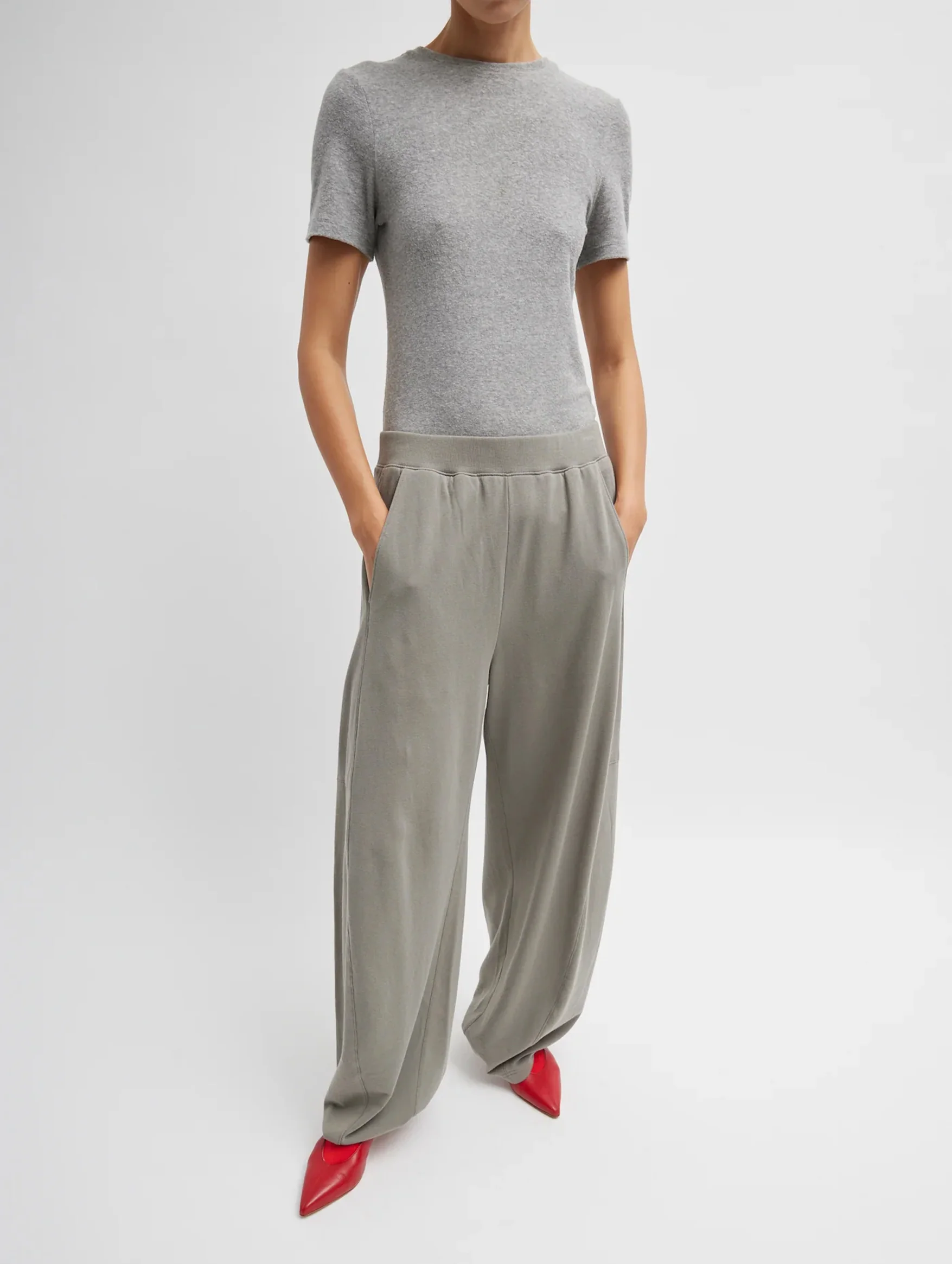 Light Weight Sweatshirting Short Winslow Pant in Dark Stone - Image 3