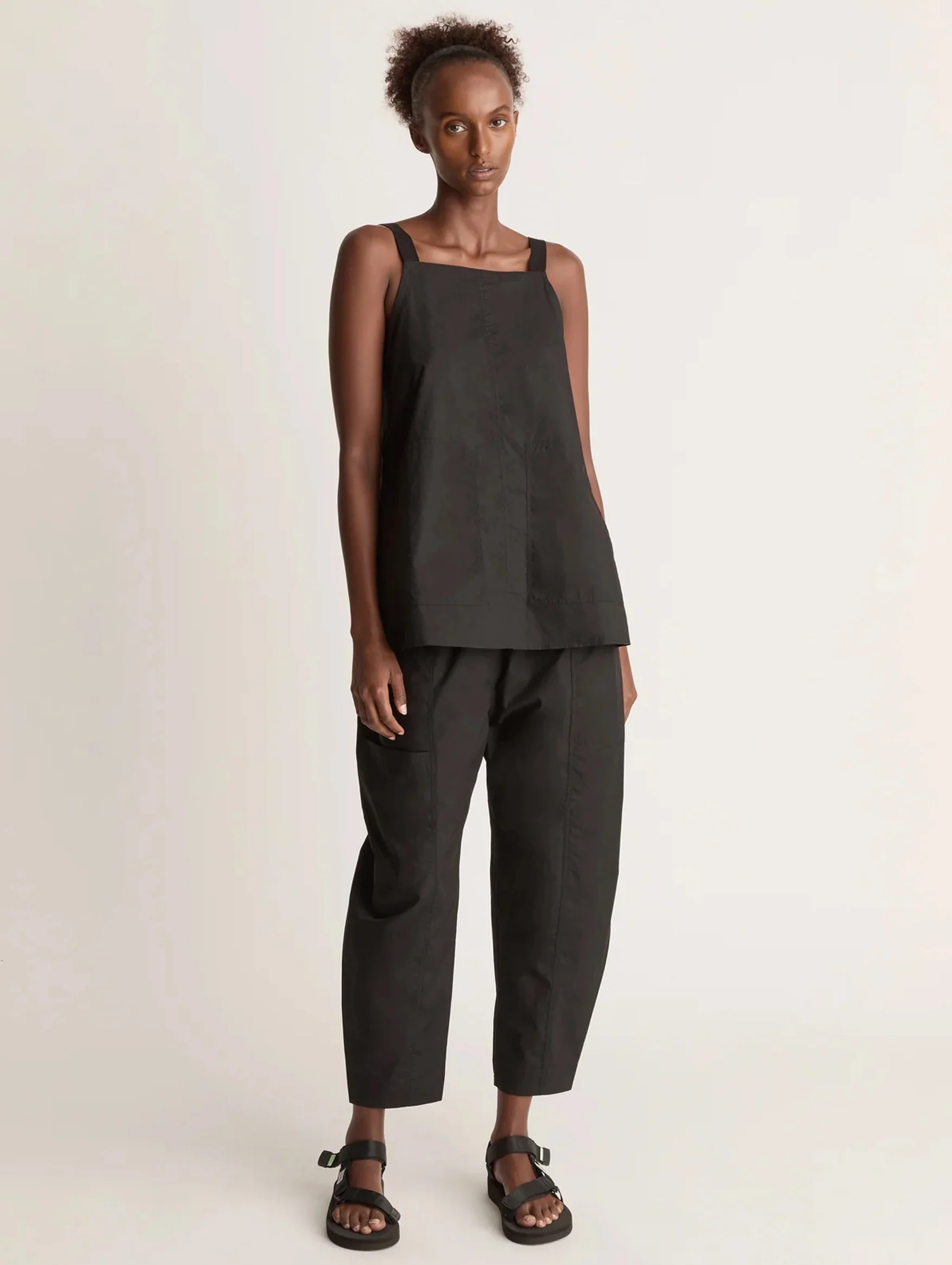 LM Poplin Cami in Black - Image 2
