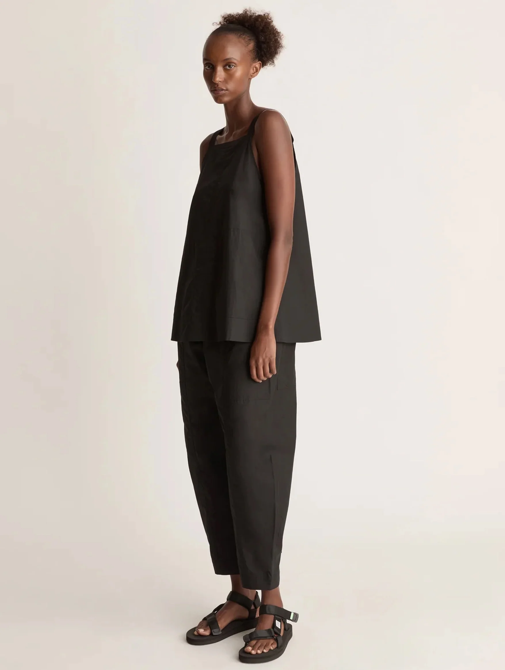 LM Poplin Cami in Black - Image 3