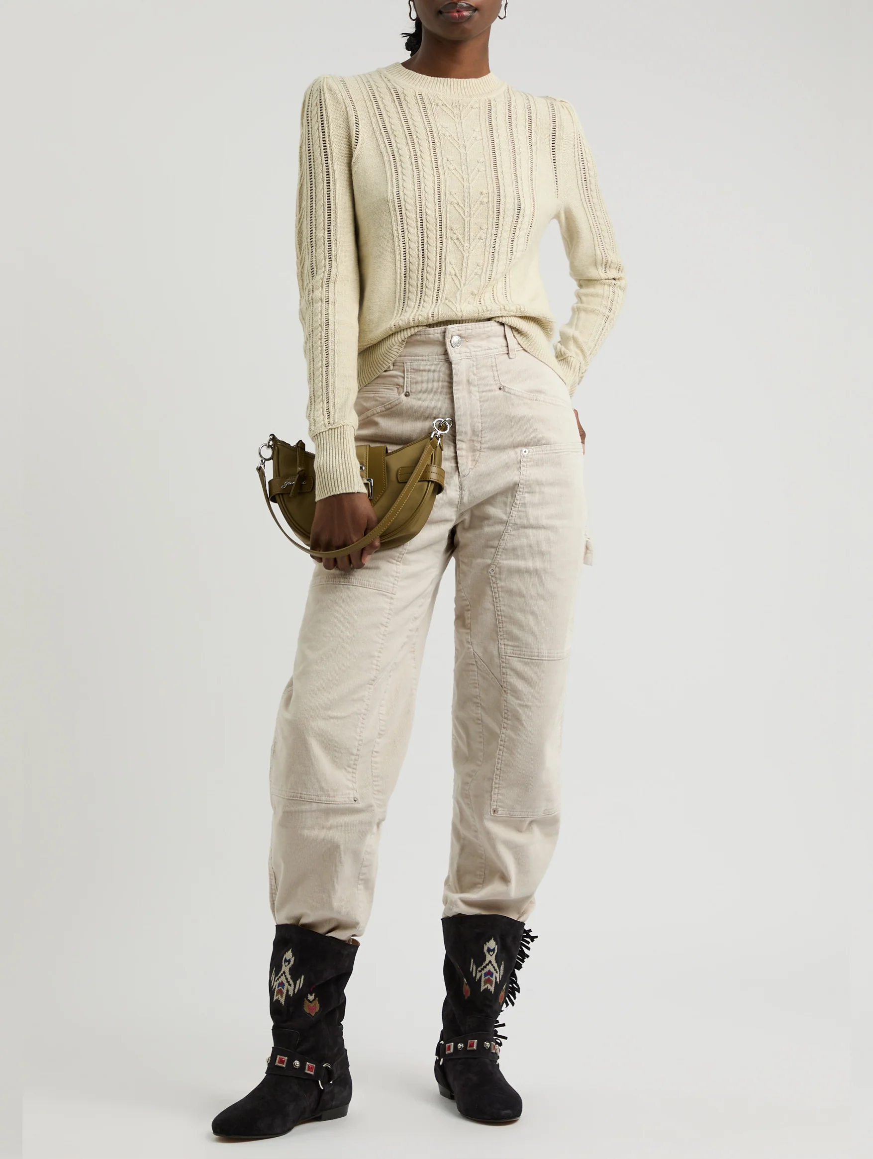 Lois Trousers in Ecru - Image 2