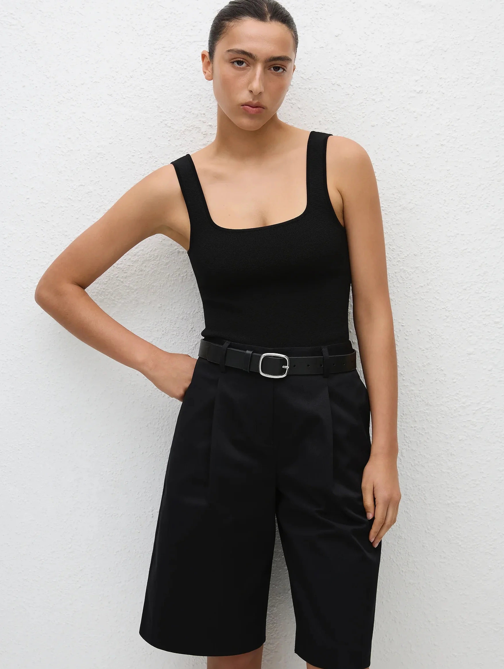 Long Chino Short In Black - Image 3