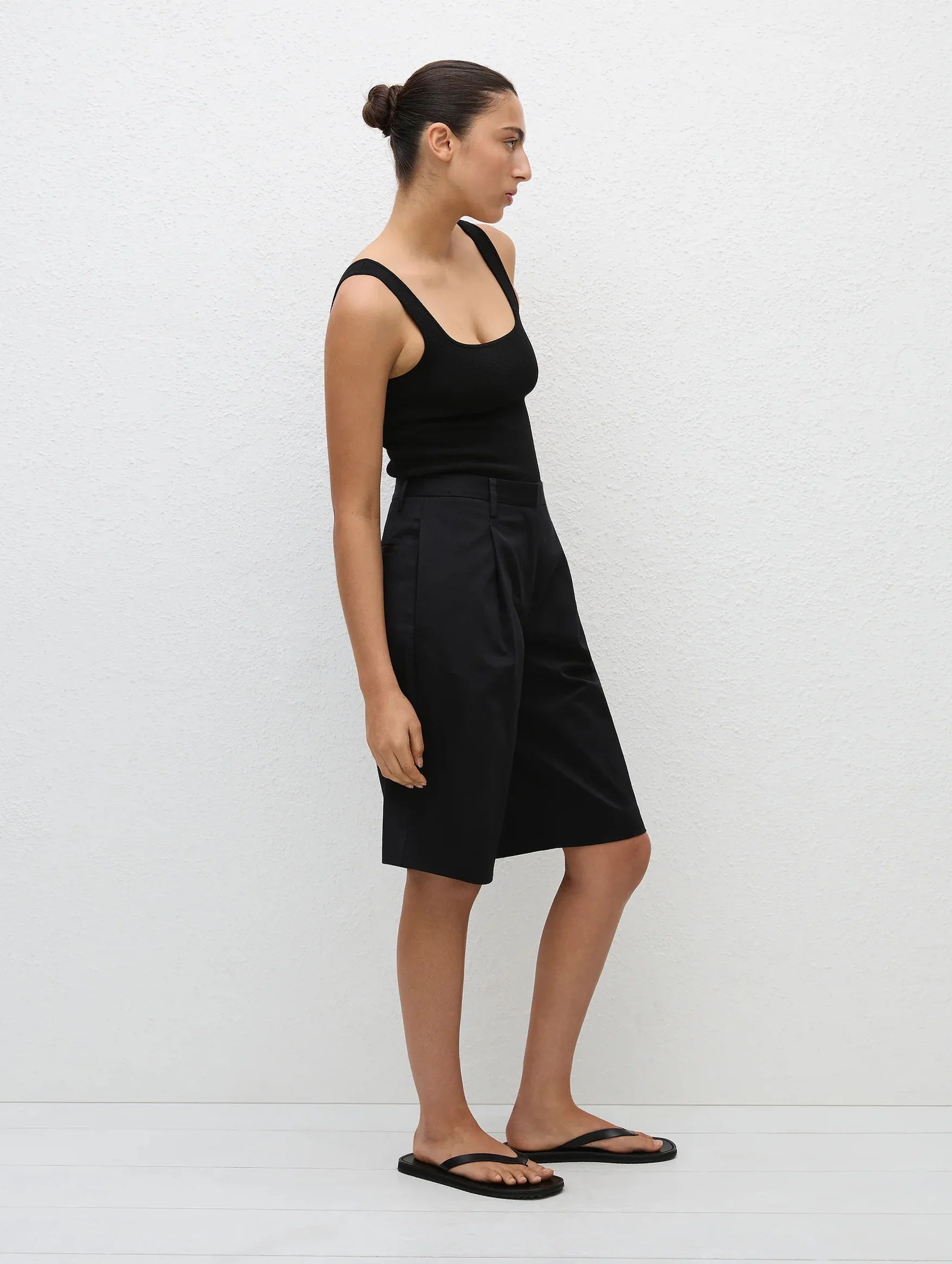 Long Chino Short In Black - Image 4