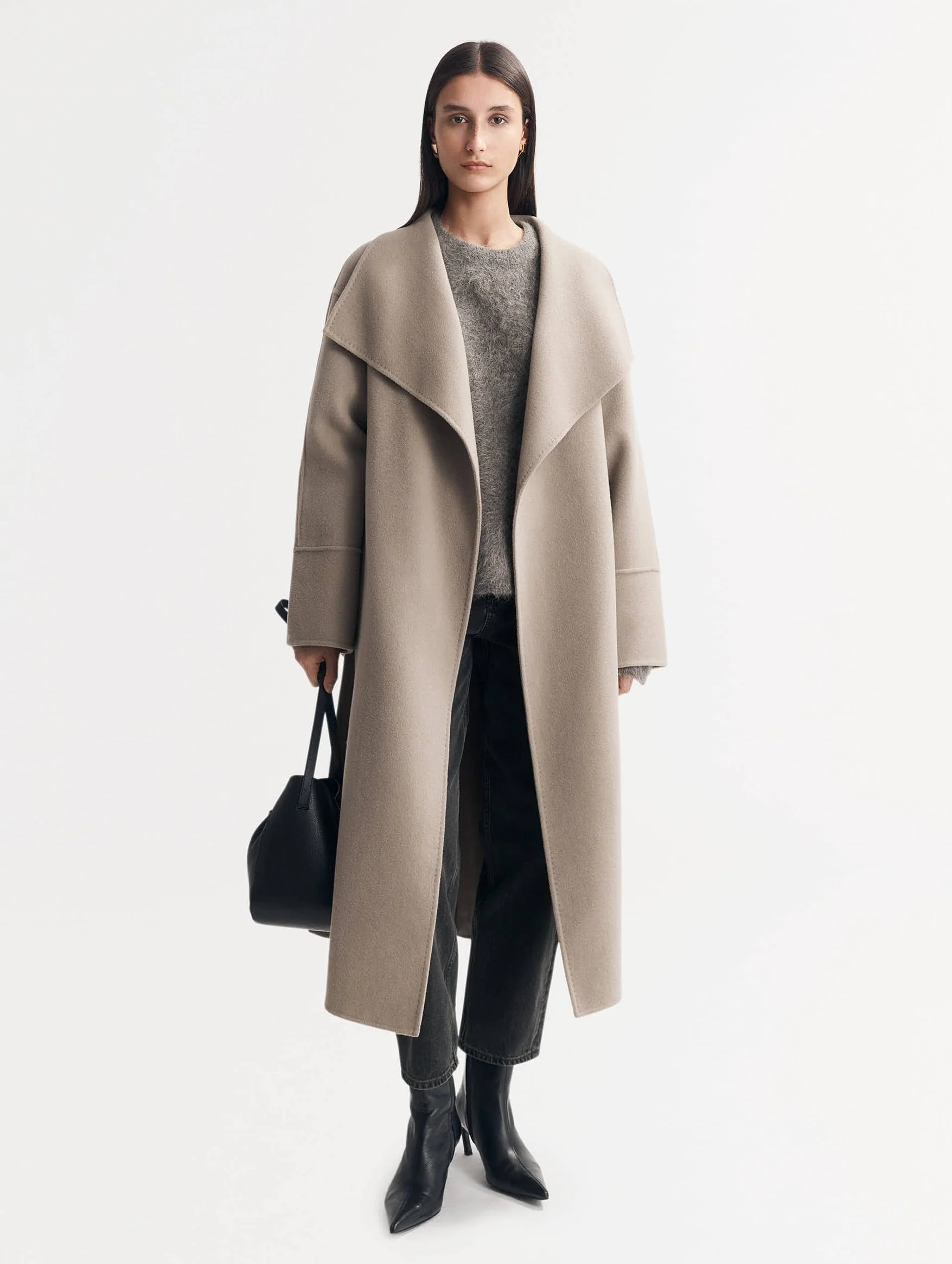 Long Coat in Dark Sand - Image 6