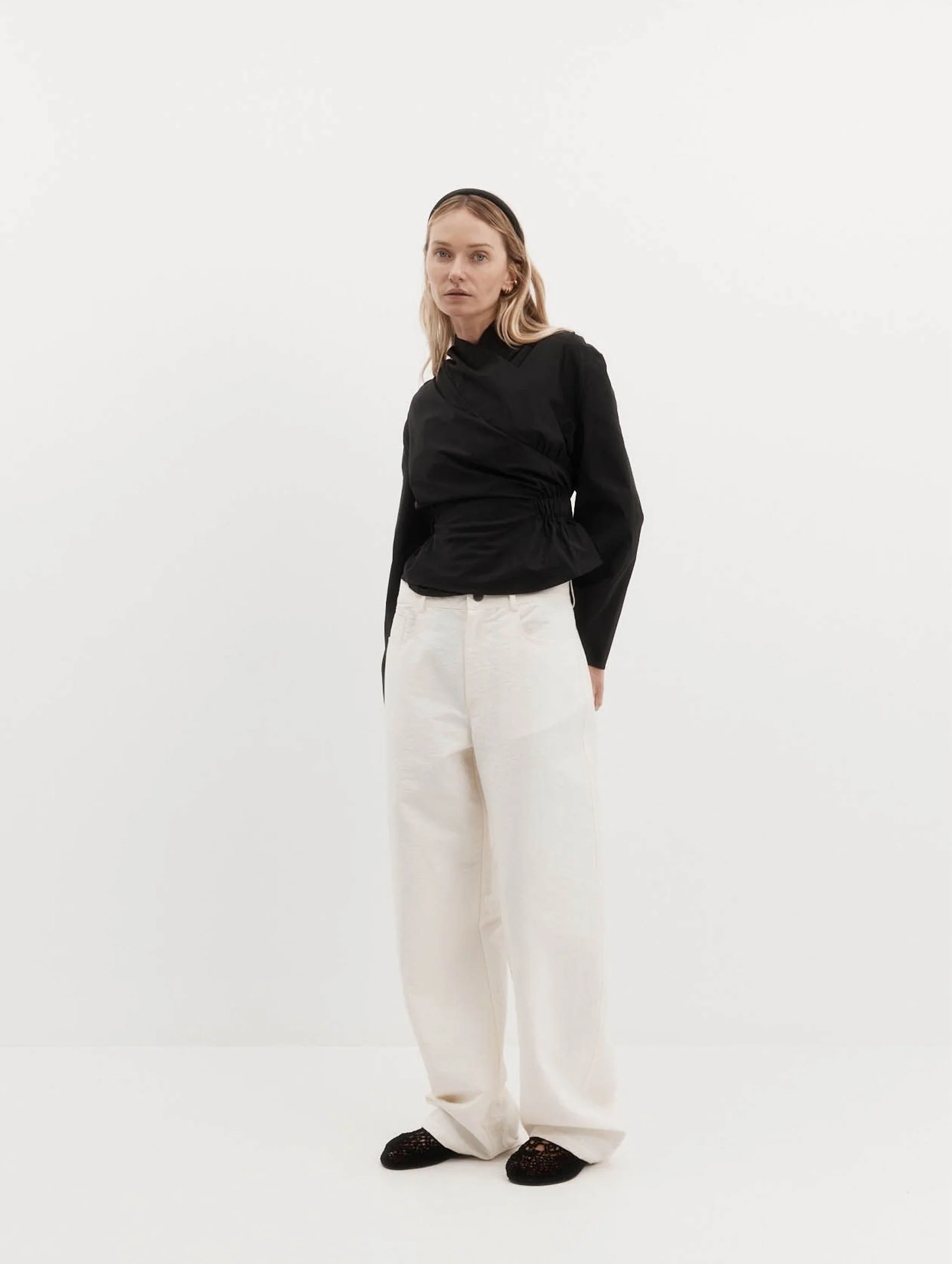 Long Sleeve Chaimberlain Top in Black - Image 2