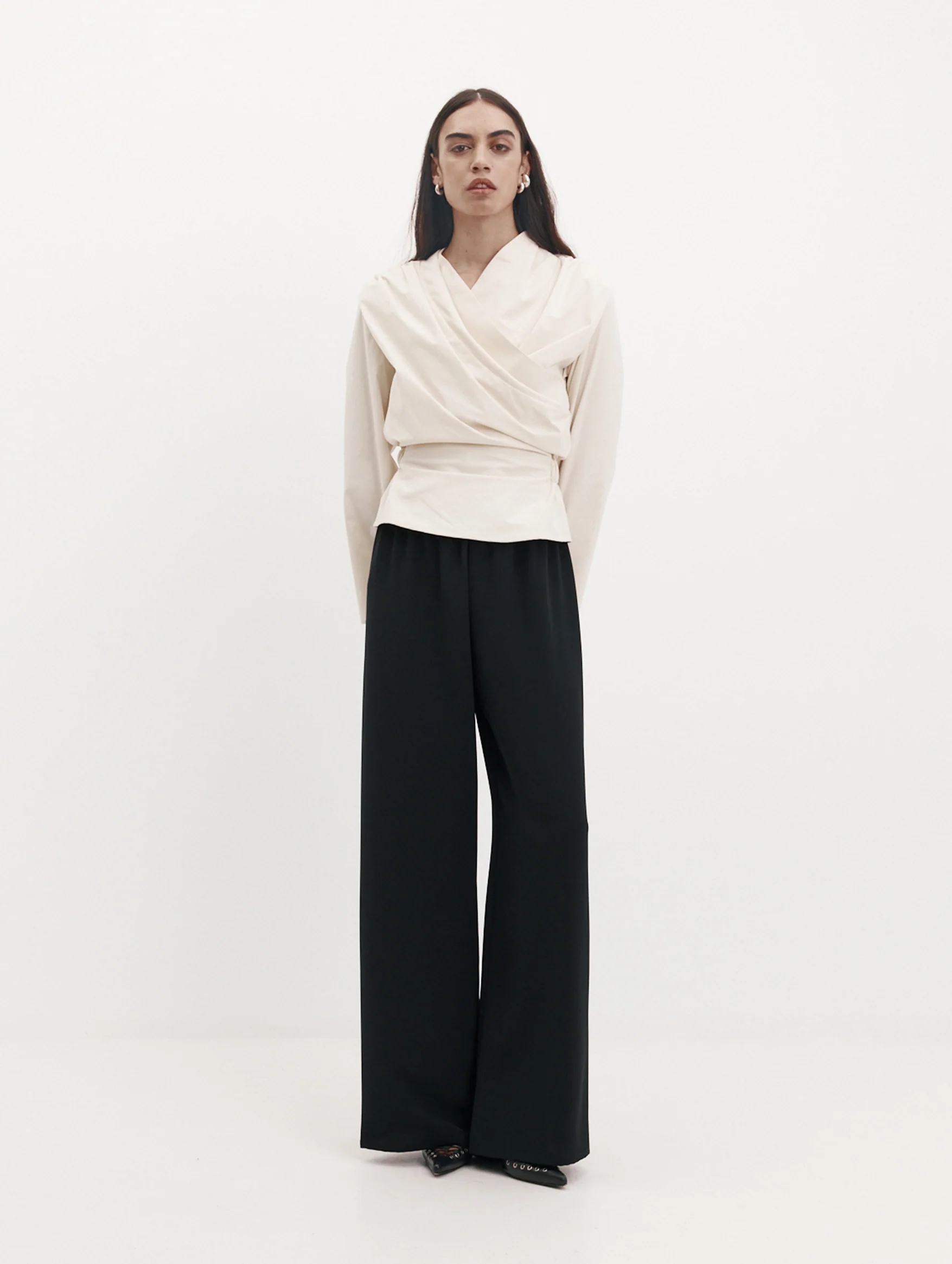 Long Sleeve Chaimberlain Top in Vanilla - Image 2